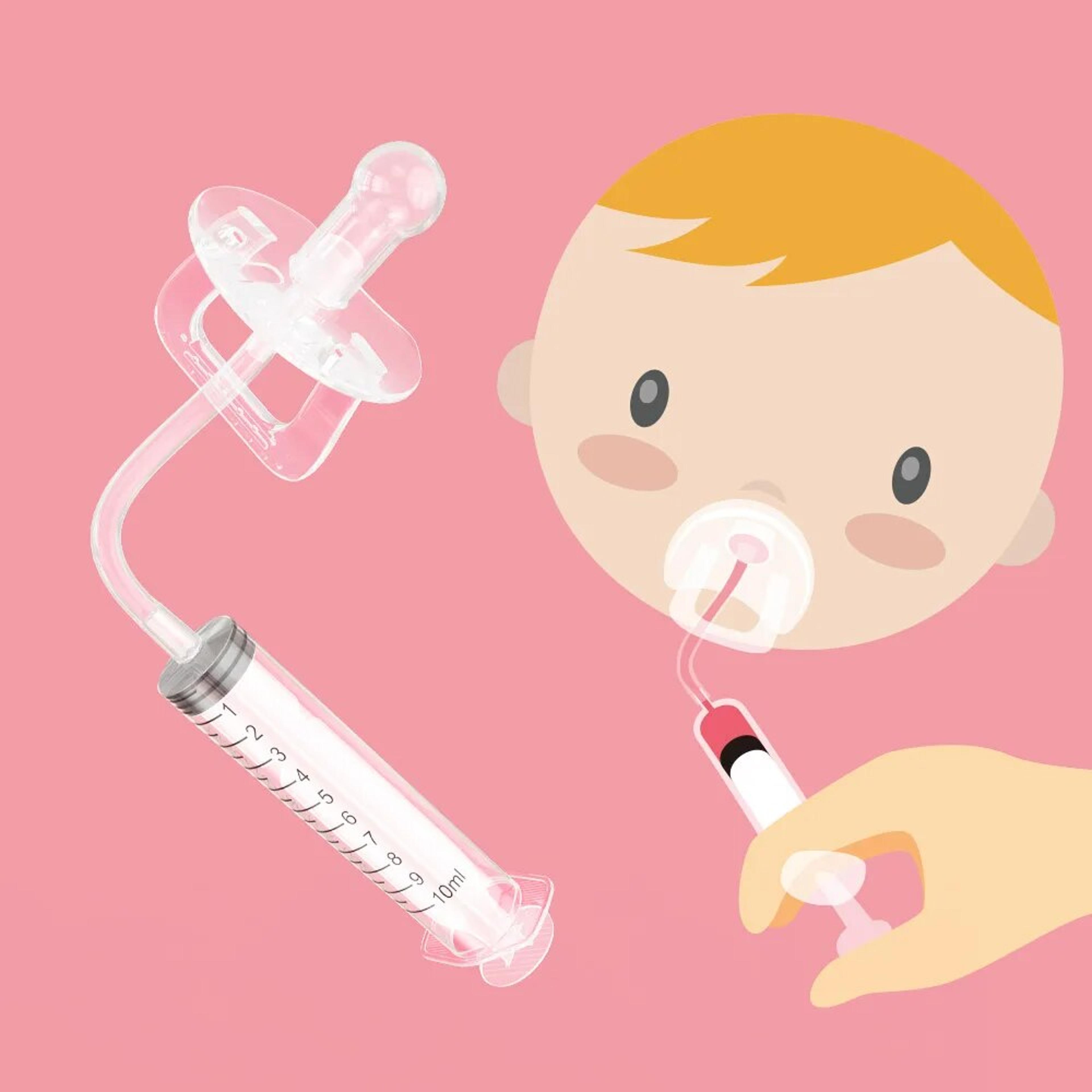 liquid dropper feeder, baby pacifier medicine dispenser kit, oral syringe for toddler health feeding tools