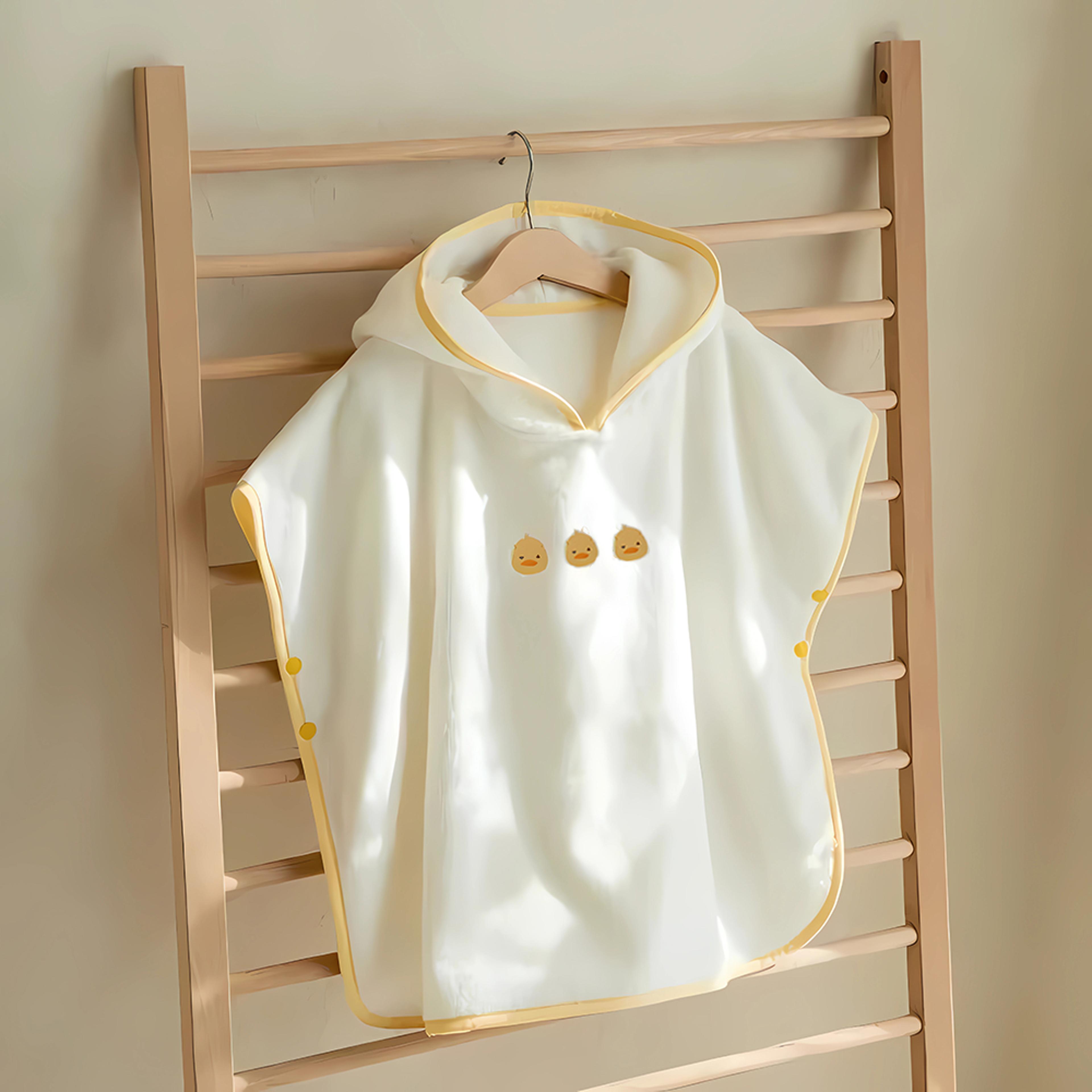 cute cartoon animal baby bathrobe, hooded soft coral velvet towel for toddlers