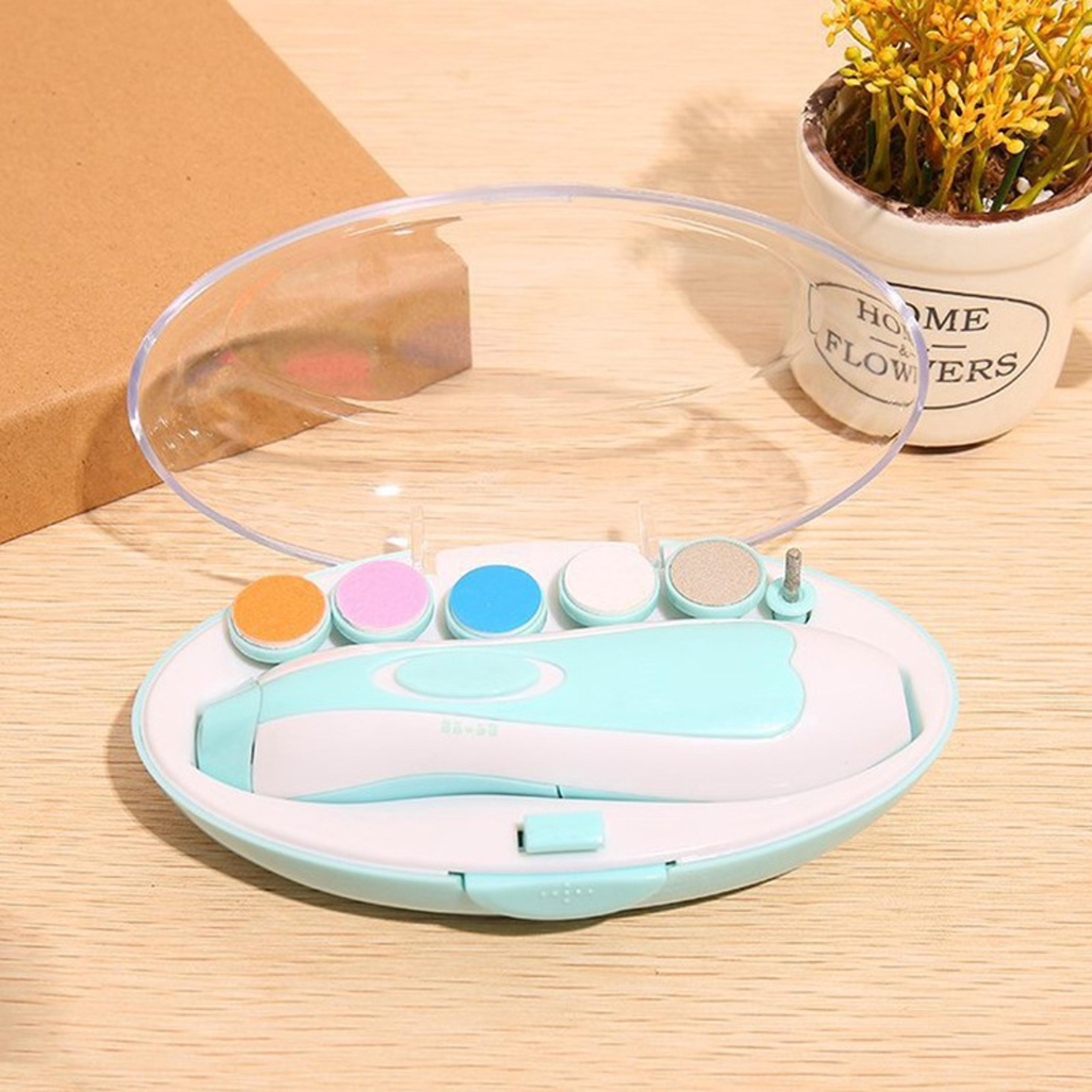 electric baby nail trimmer, baby nail file clippers, multifunctional toes fingernail cutter, manicure tool set for baby