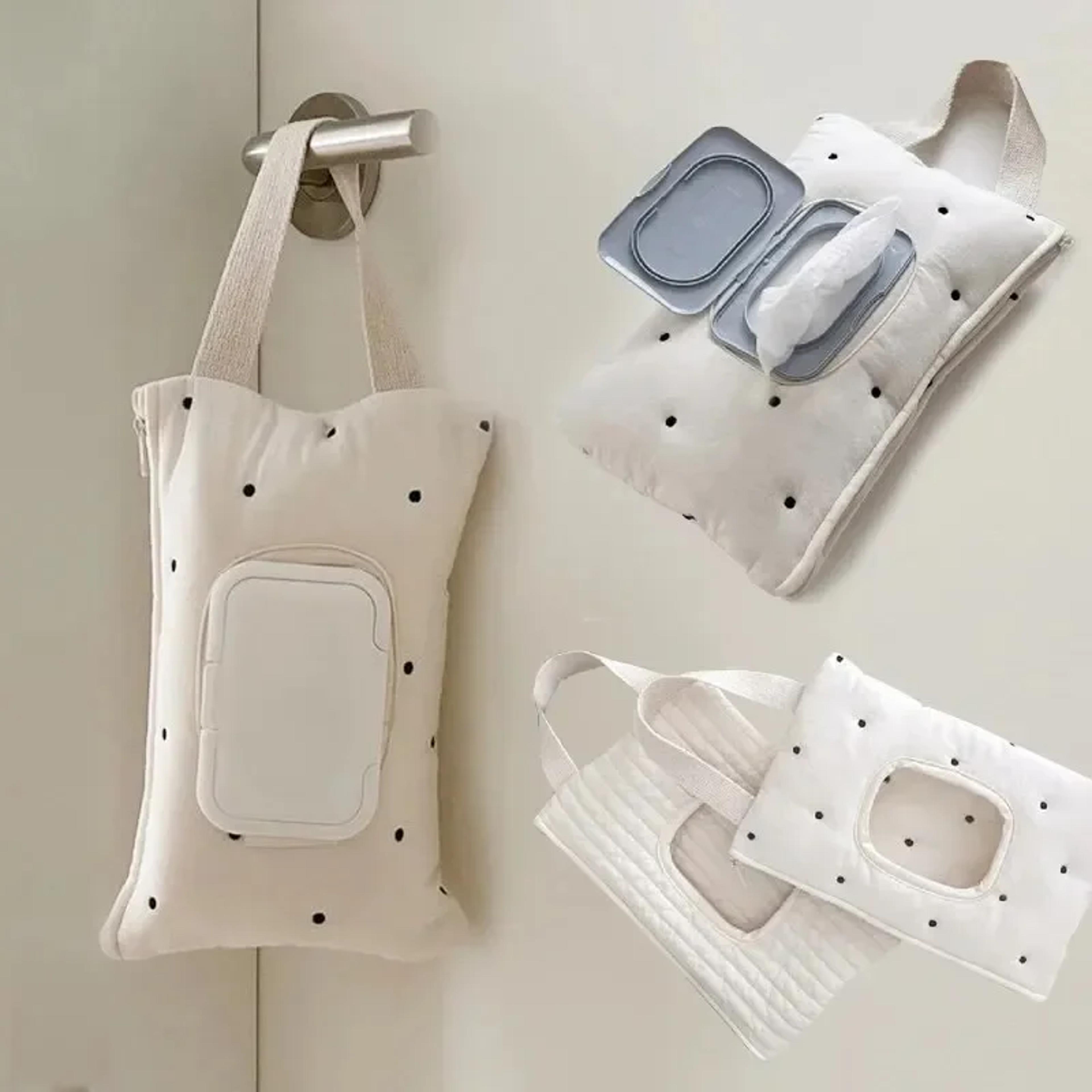 cute baby car tissue box detachable napkin storage box stroller hanging bag