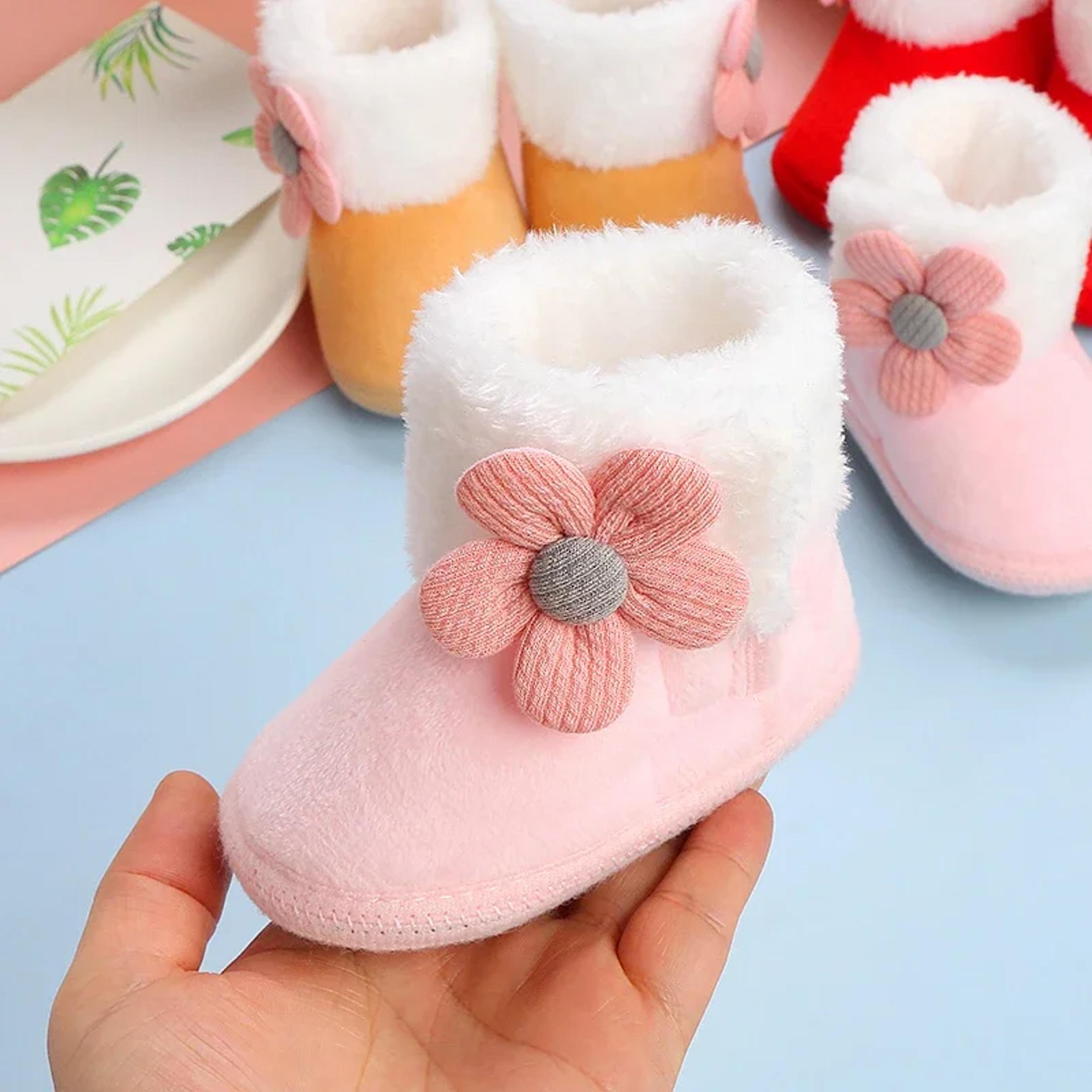 new fashion comfortable snow boots for newborn baby girls boys soft booties with pompom and warming design