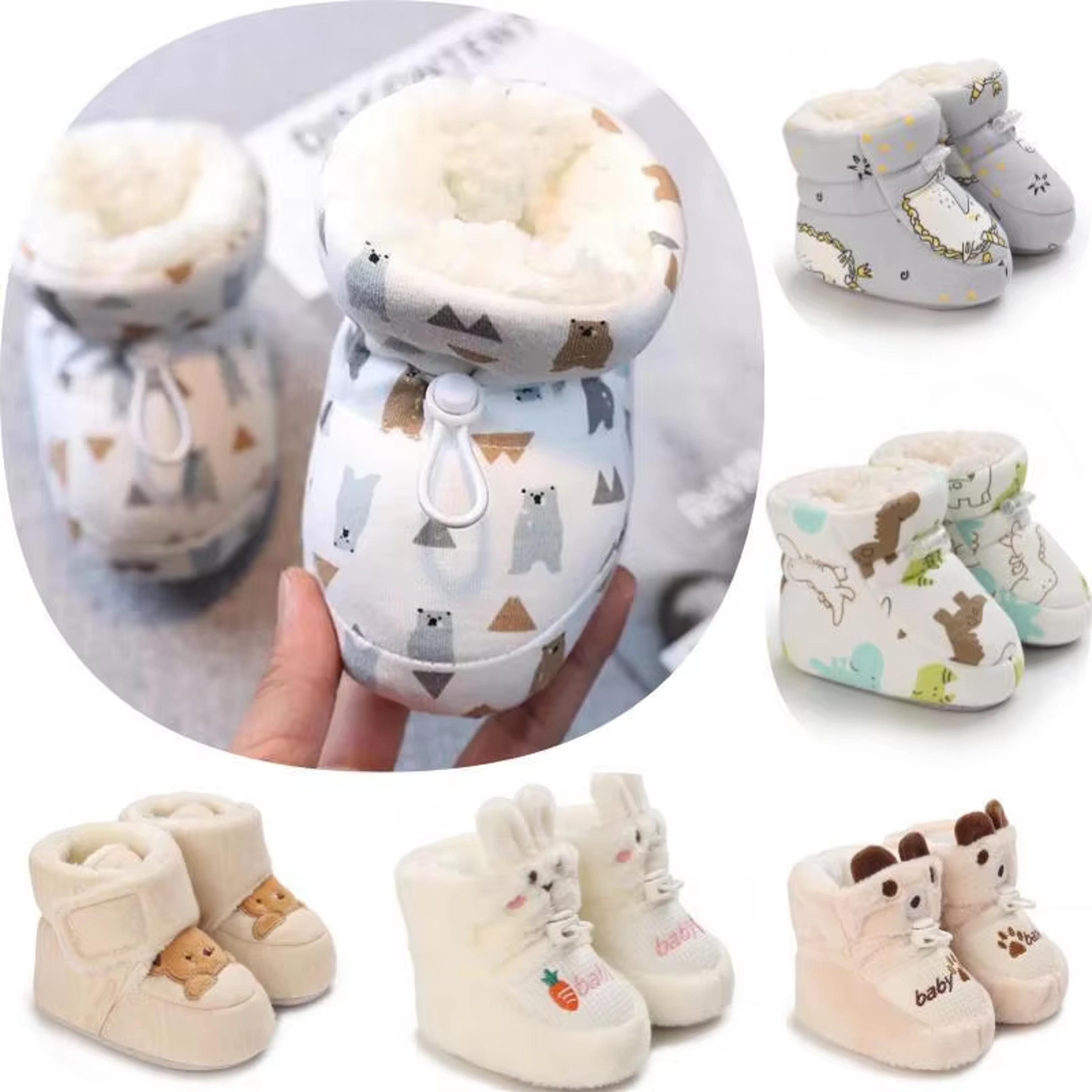 cartoon winter baby boots anti-slip toddler shoes cute walking booties