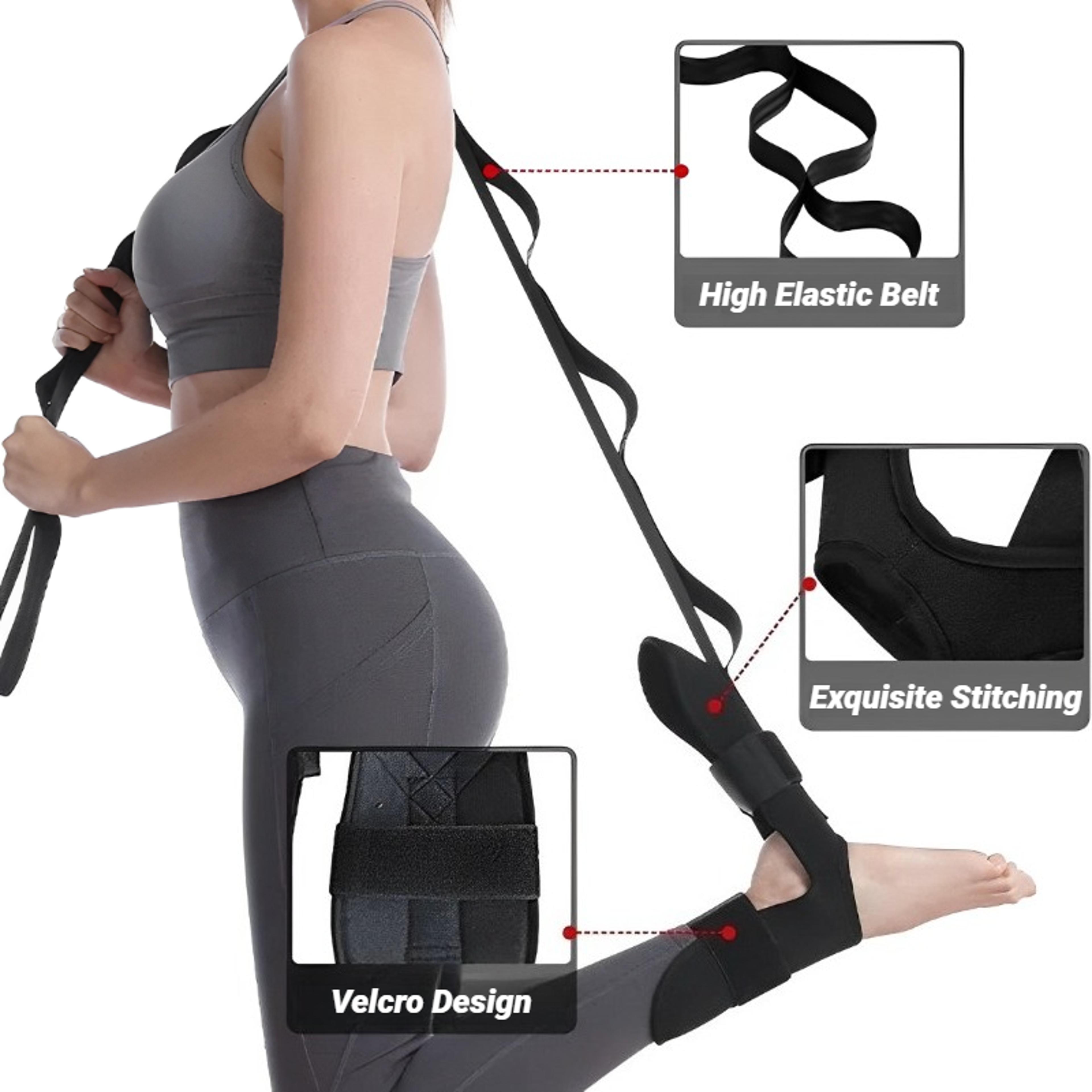 muscle relaxation yoga, fitness band leg stretcher, flexibility strap, open back, plantar fasciitis rehabilitation