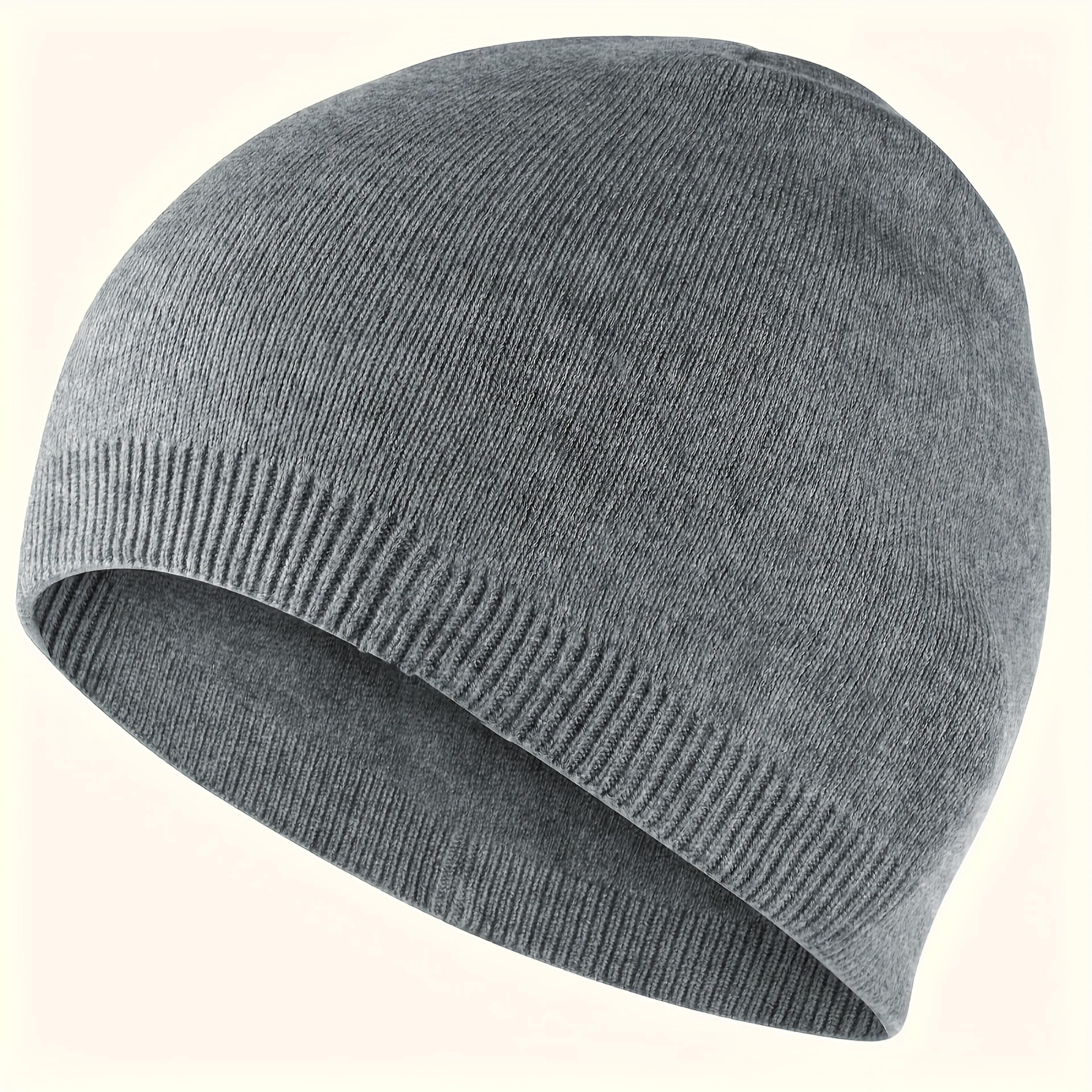 unisex soft warm winter knitted beanie hat, windproof outdoor sports cap, breathable running, hiking, cycling