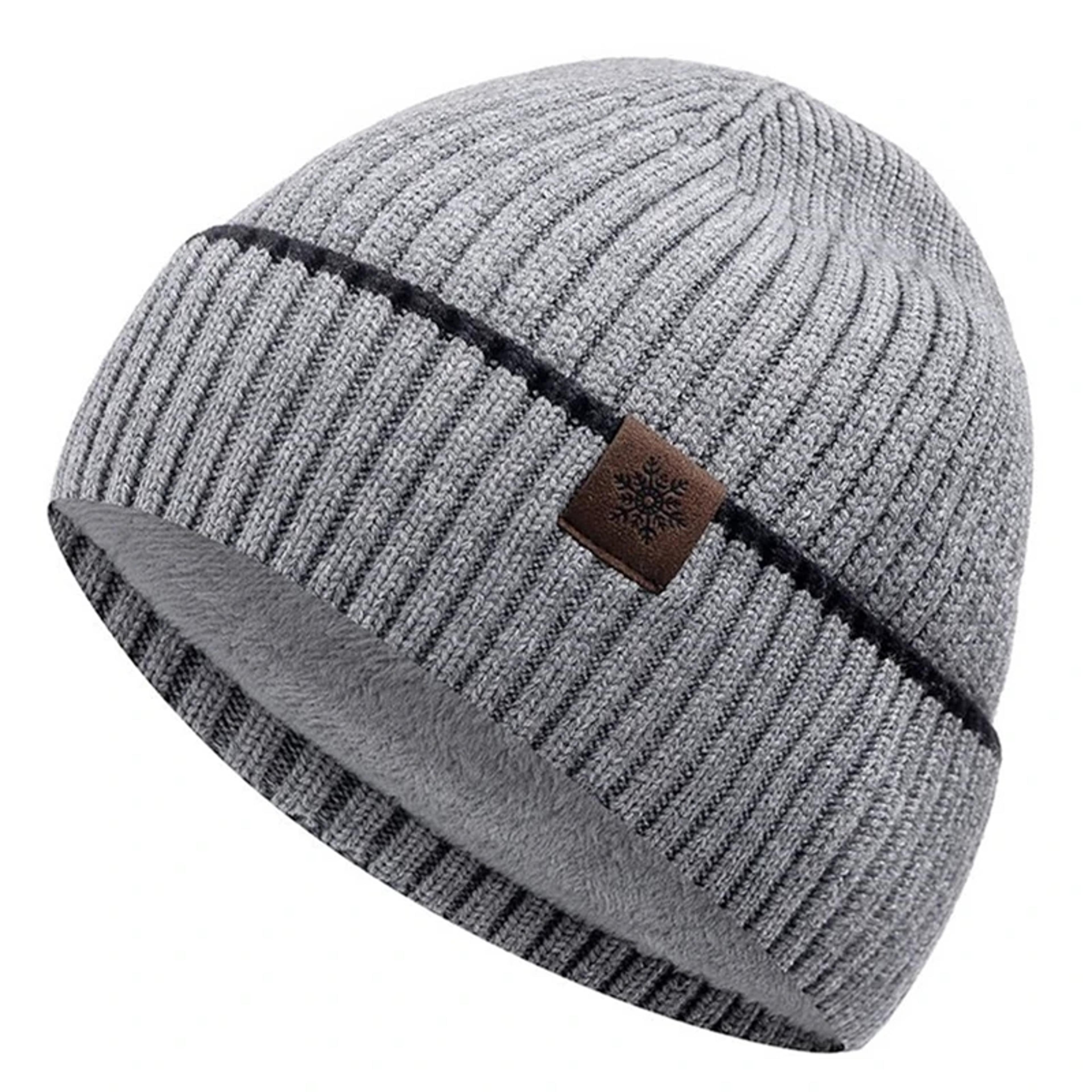 plush fleece warm cap, new unisex winter hat, soft beanie hat for men women, outdoor thicken knitted snow ski hat