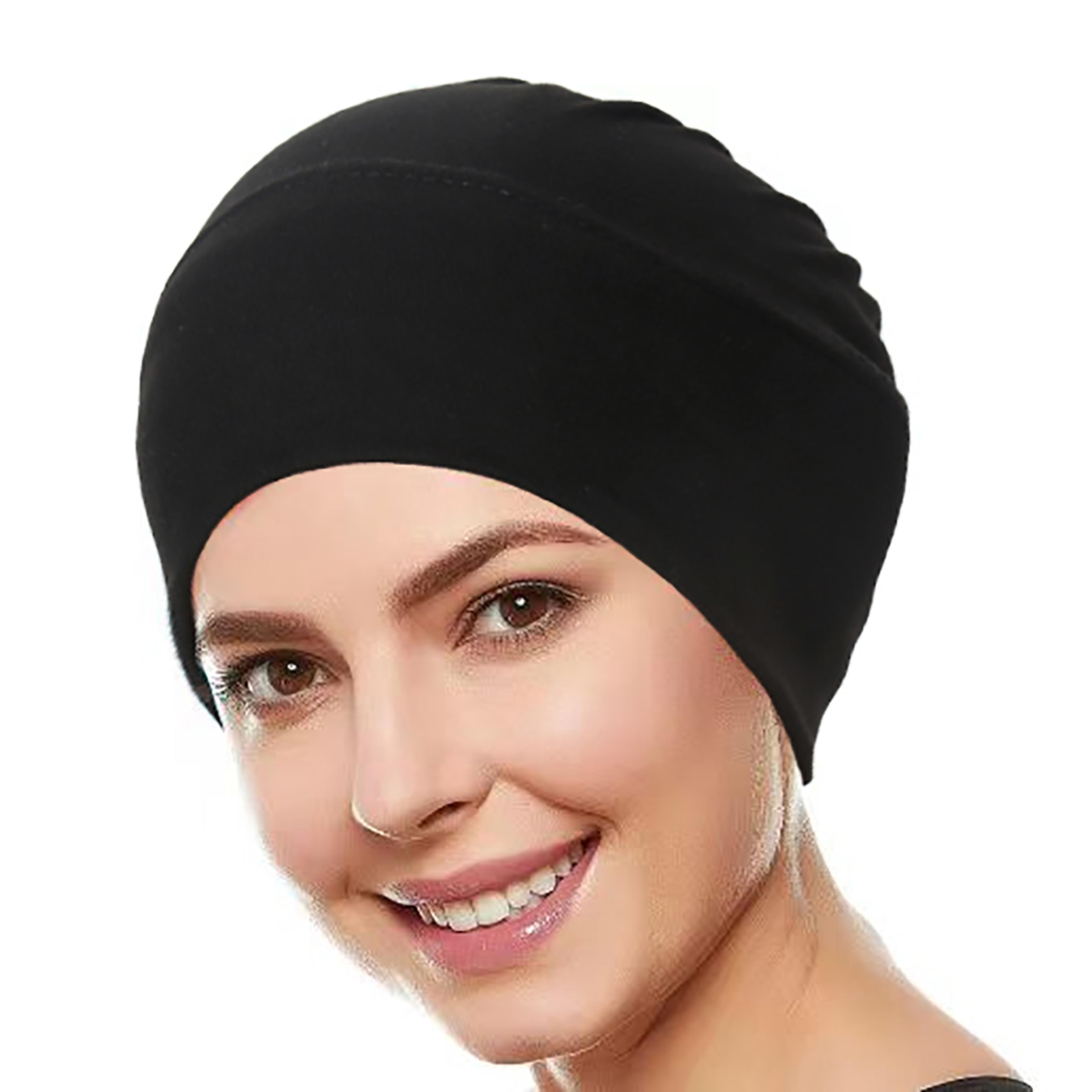 muslim hijab caps wrap head, ramadan solid color women, soft elastic turban chemo cap