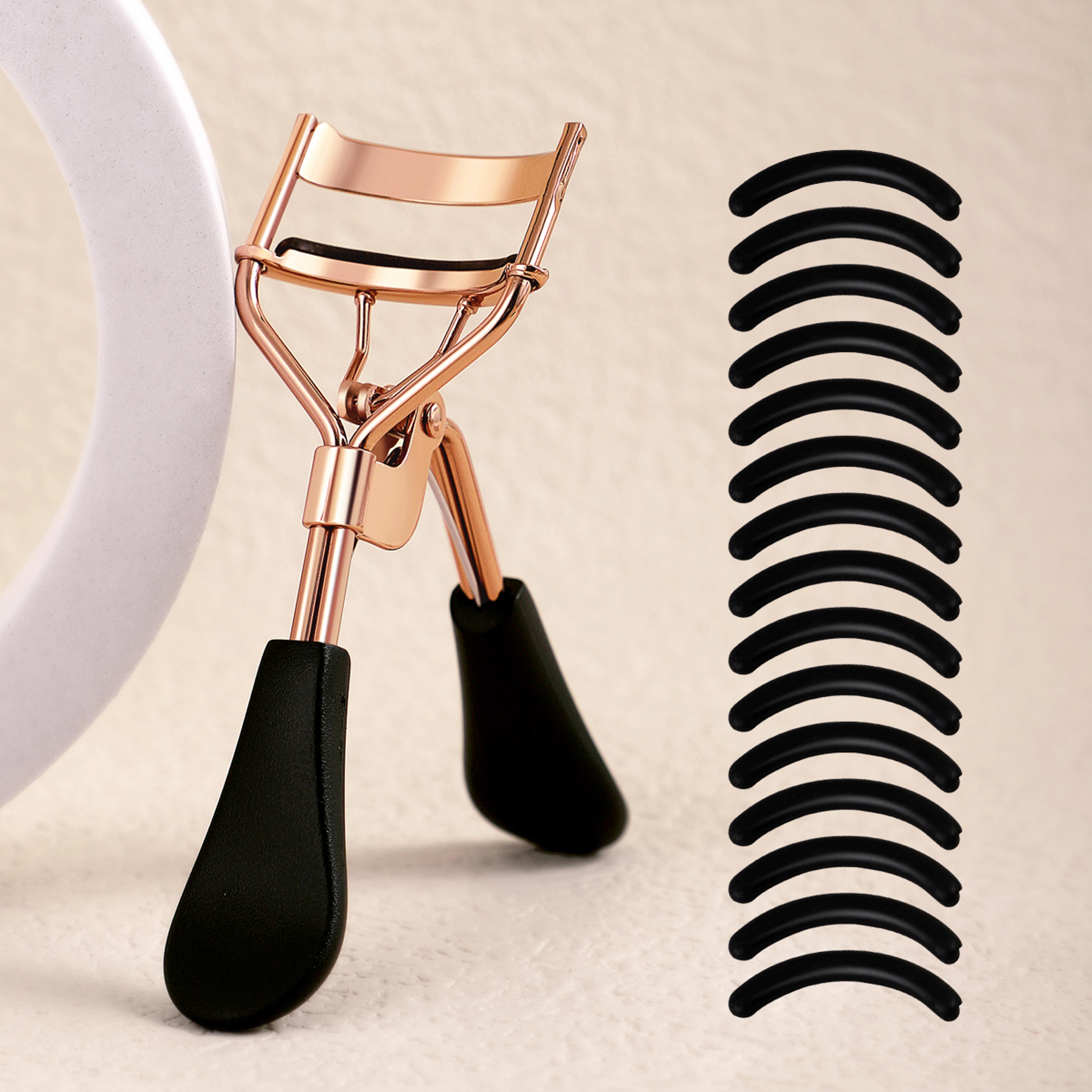 eyelash curler, portable stainless steel, silicone pads, eyelash extension tools, curling curler