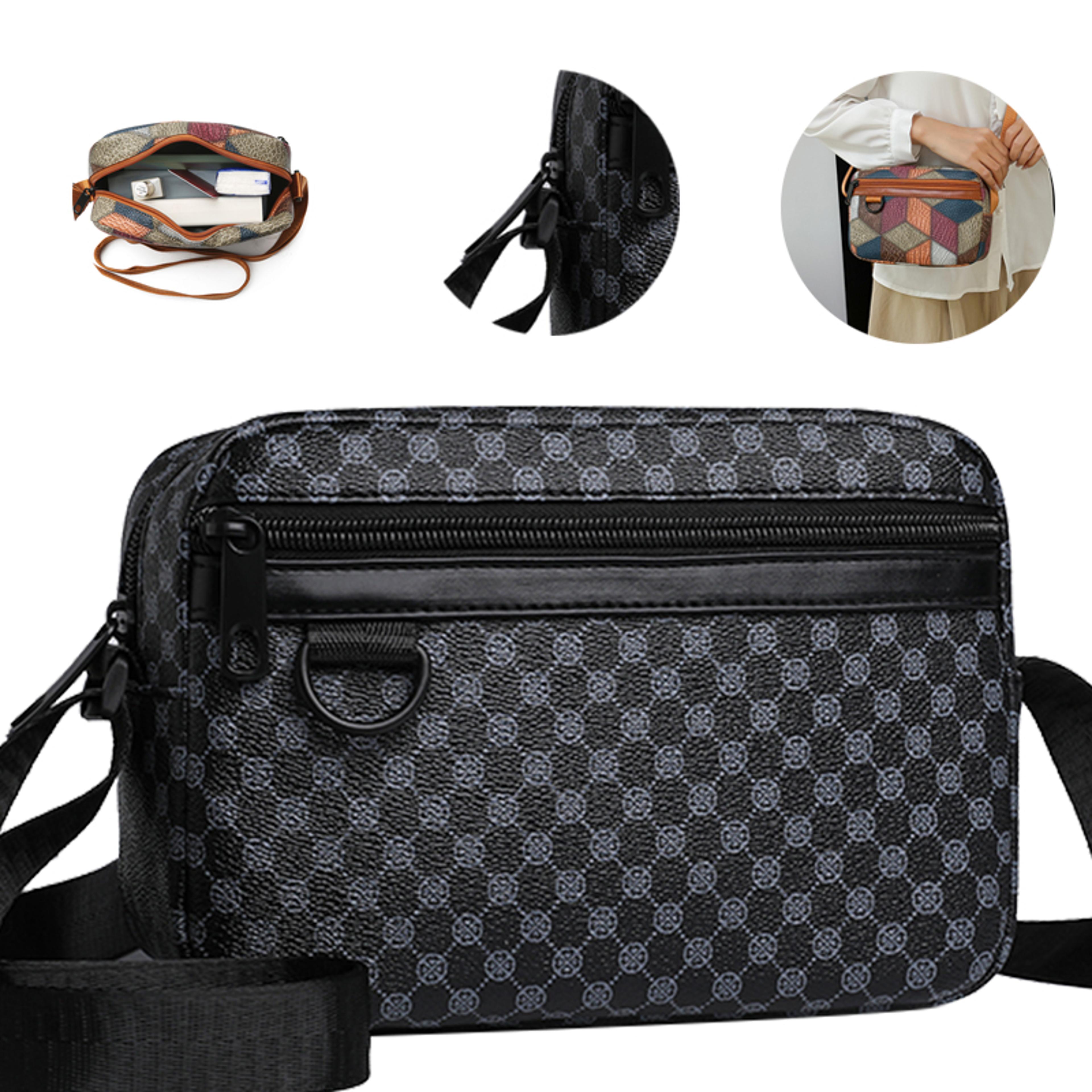 patchwork vintage style, neutral single-shoulder bag, newly designed, gender-neutral, perfect for daily use