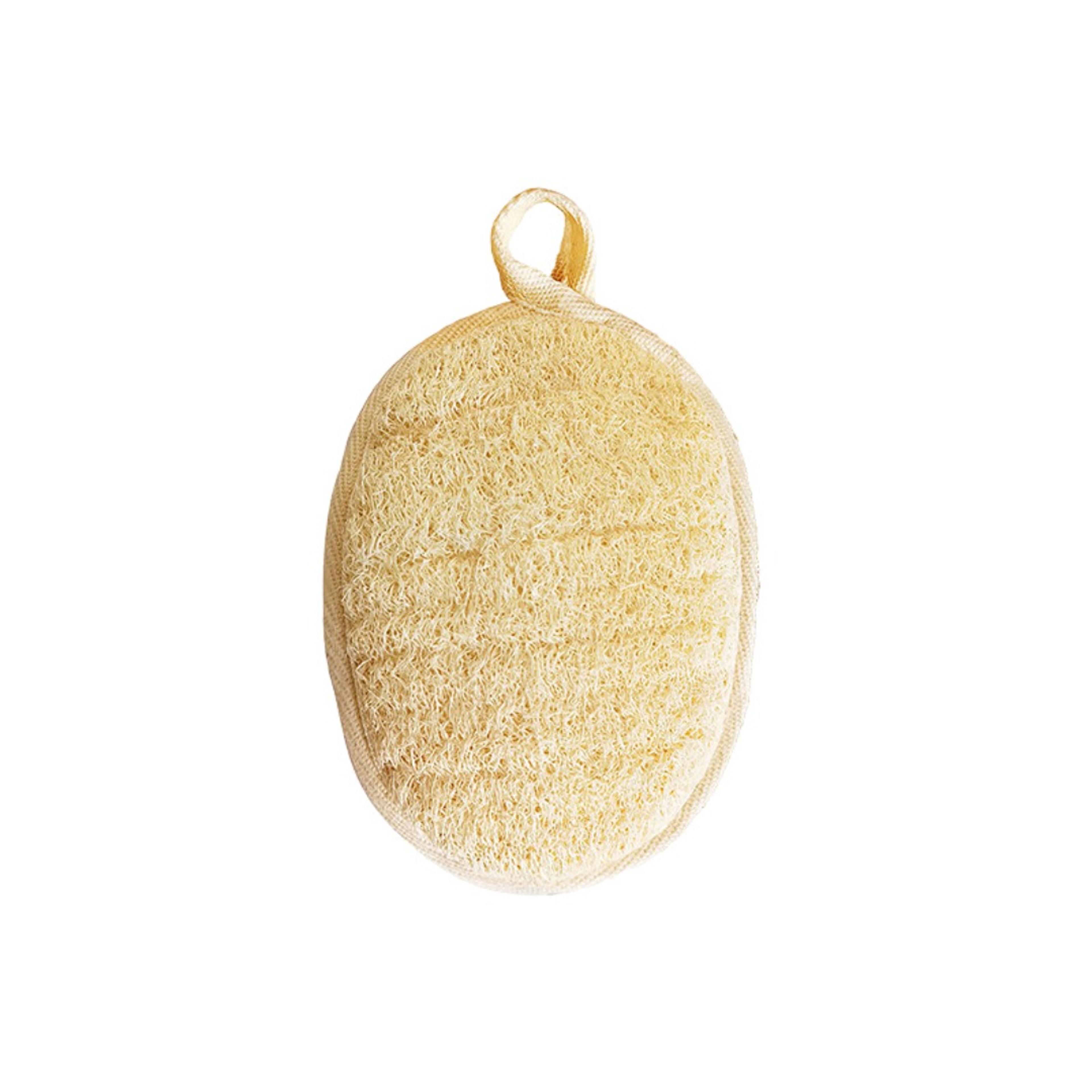 soft body scrub loofah sponge, natural exfoliating bath brush, massager, deep cleaning shower, bathing tool