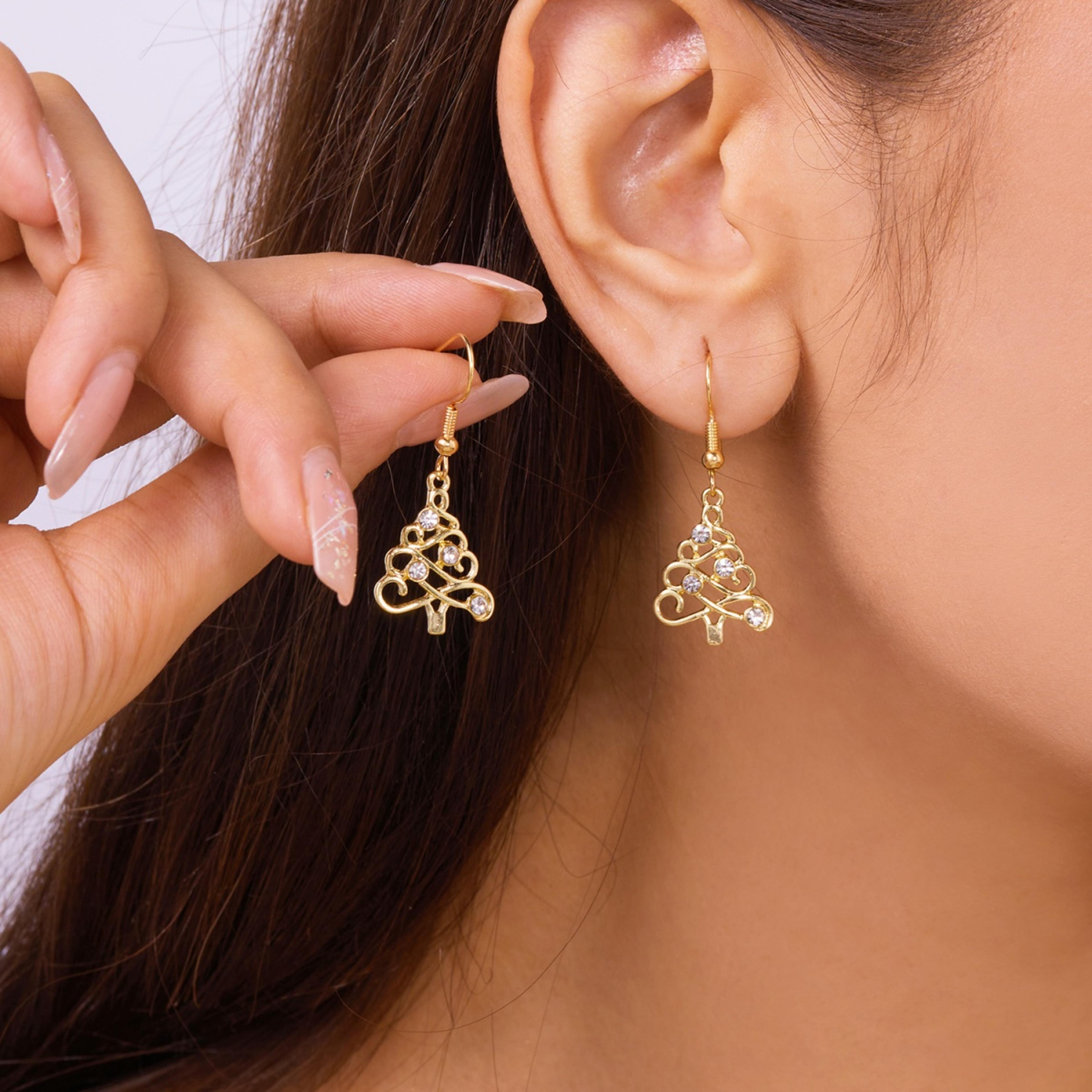 classic trendy xmas tree drop earrings for holiday jewelry lovers earring for women men holiday jewelry