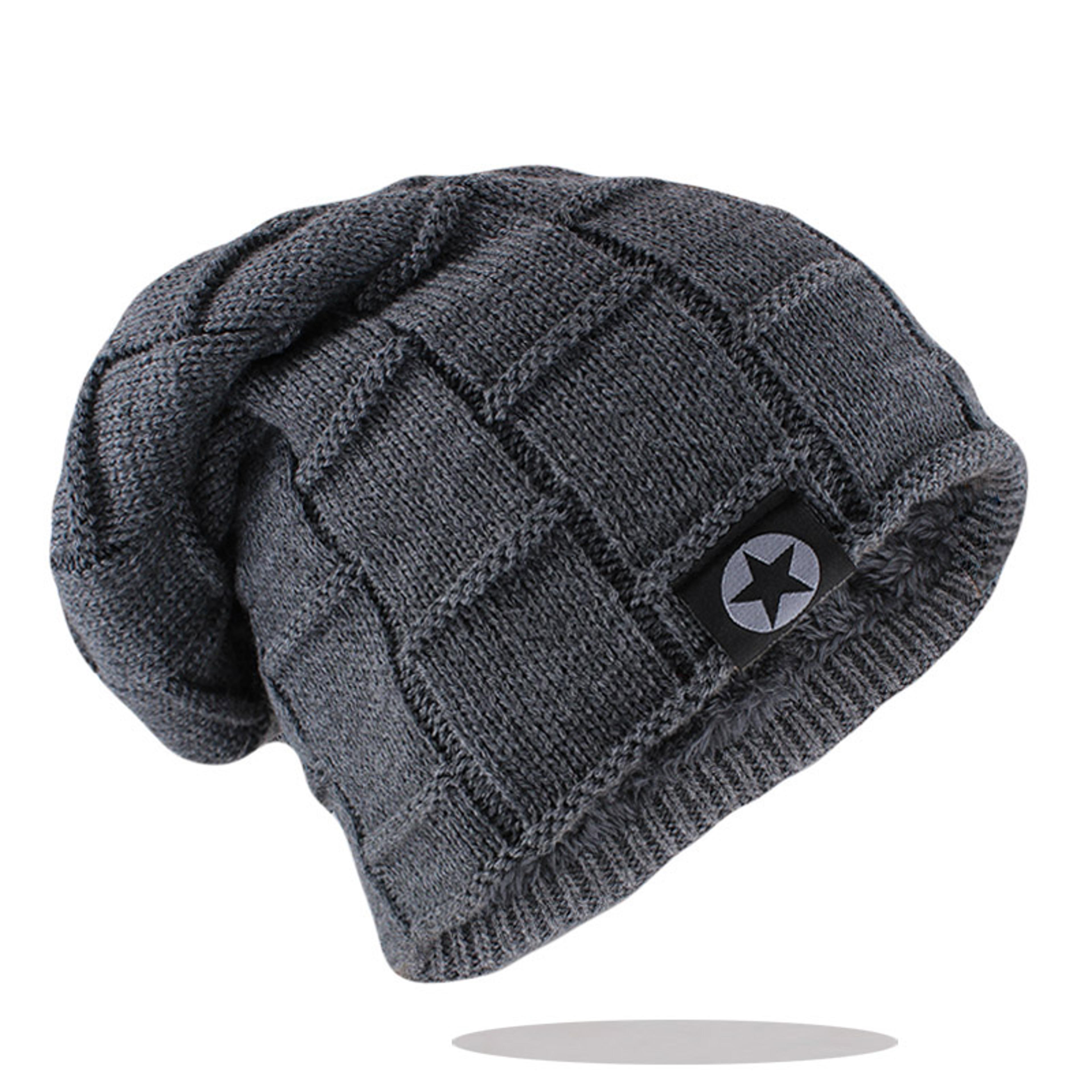 thick soft stretch beanie hat, knit wool winter hat for men and women, new unisex fashion outdoor skullies beanie sale
