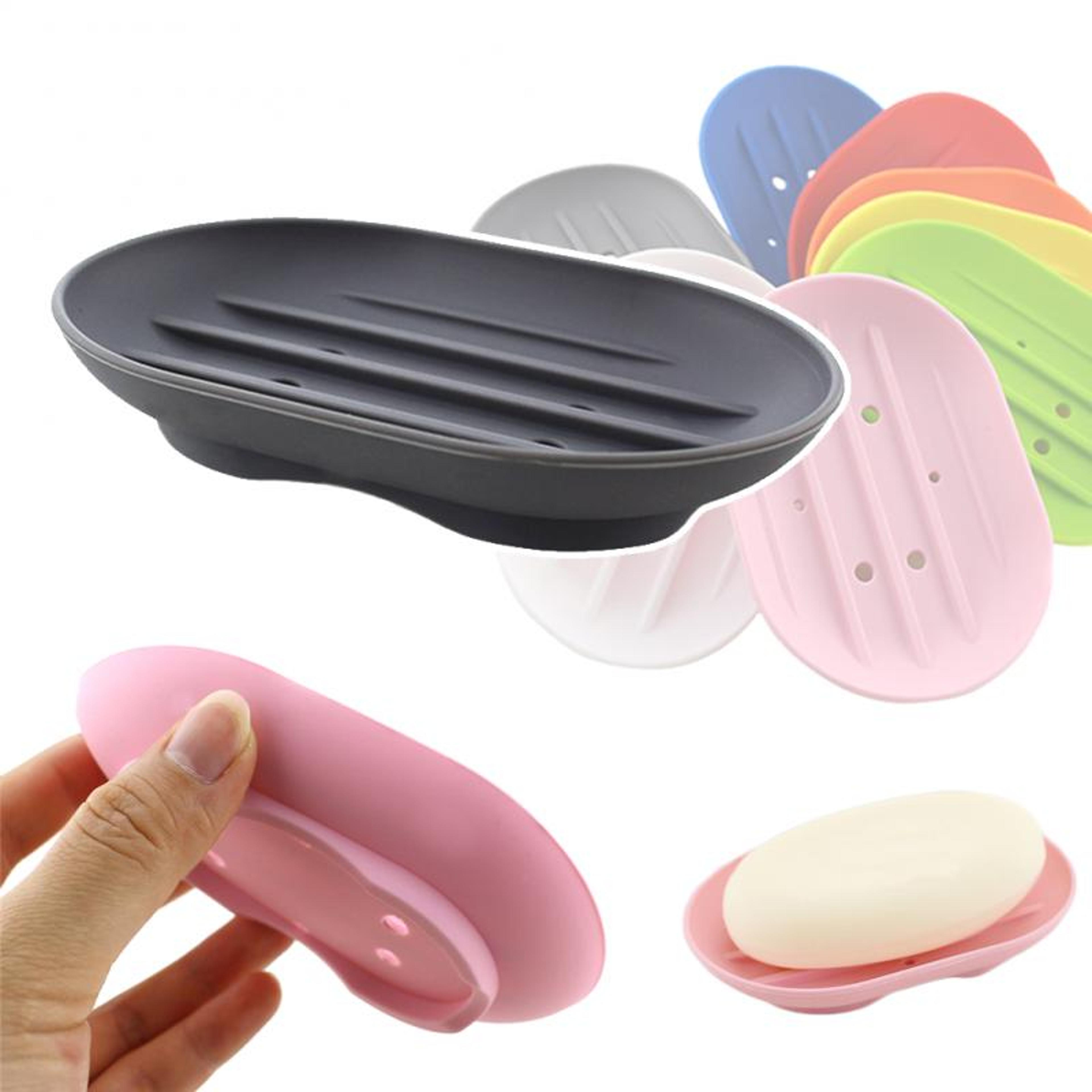 silicone flexible soap holder travel, portable soap dish plate, bathroom soap dish holder dish new fashion candy color