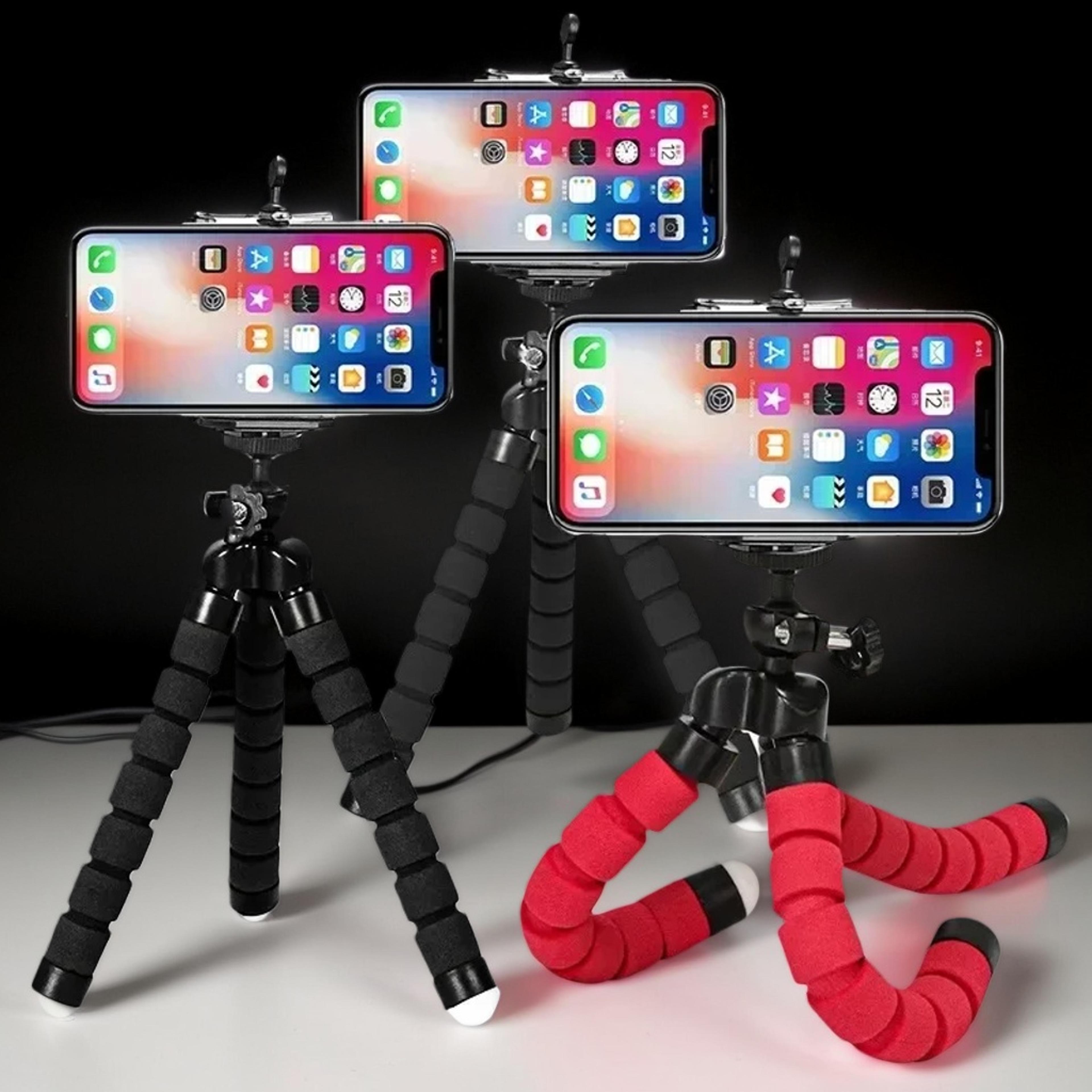 universal lazy phone holder - sponge octopus tripod with portable camera clip for hands-free convenience