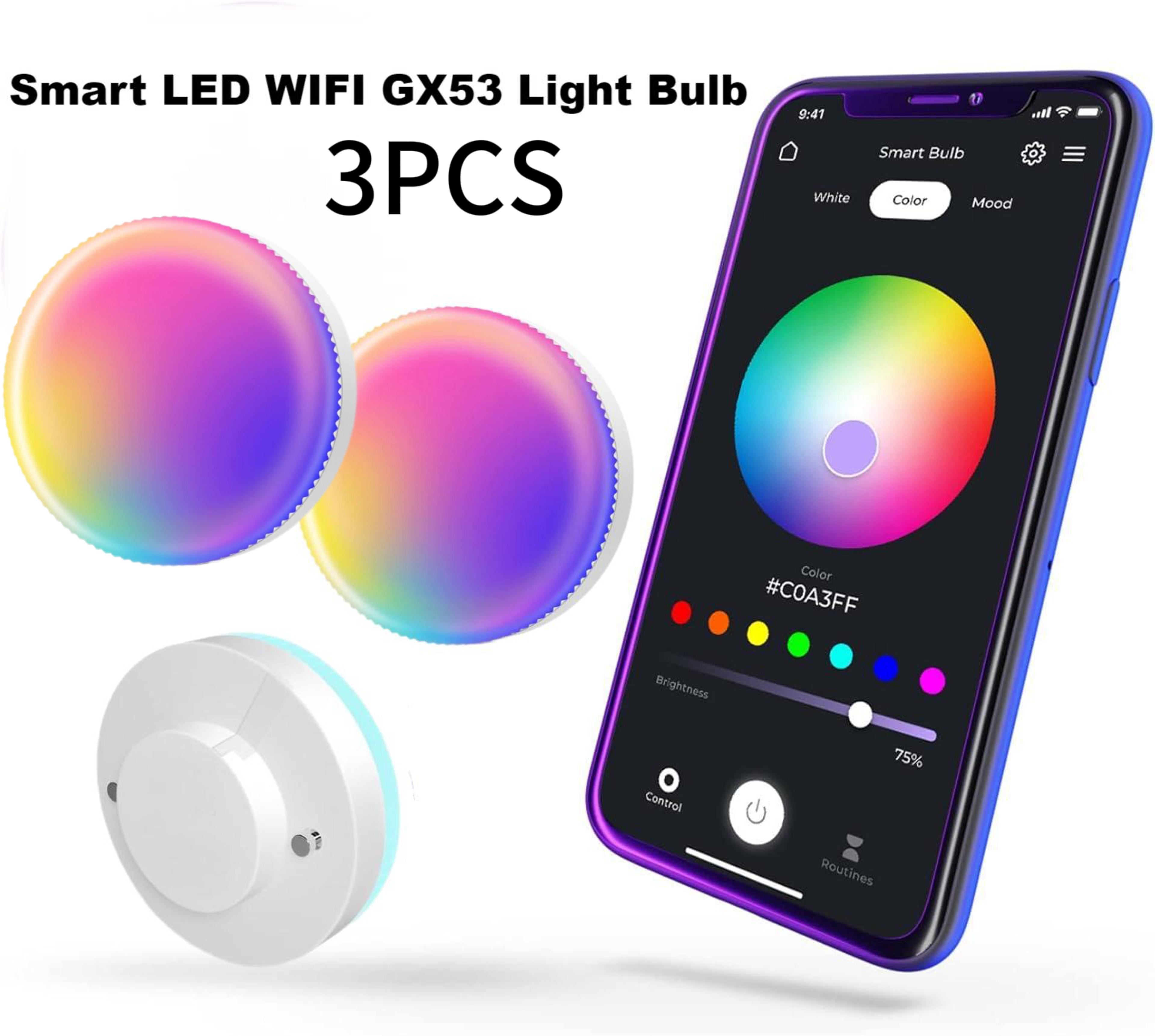 color changing smart light bulbs , wifi dimmable , compatible with alexa/google home/smartthings