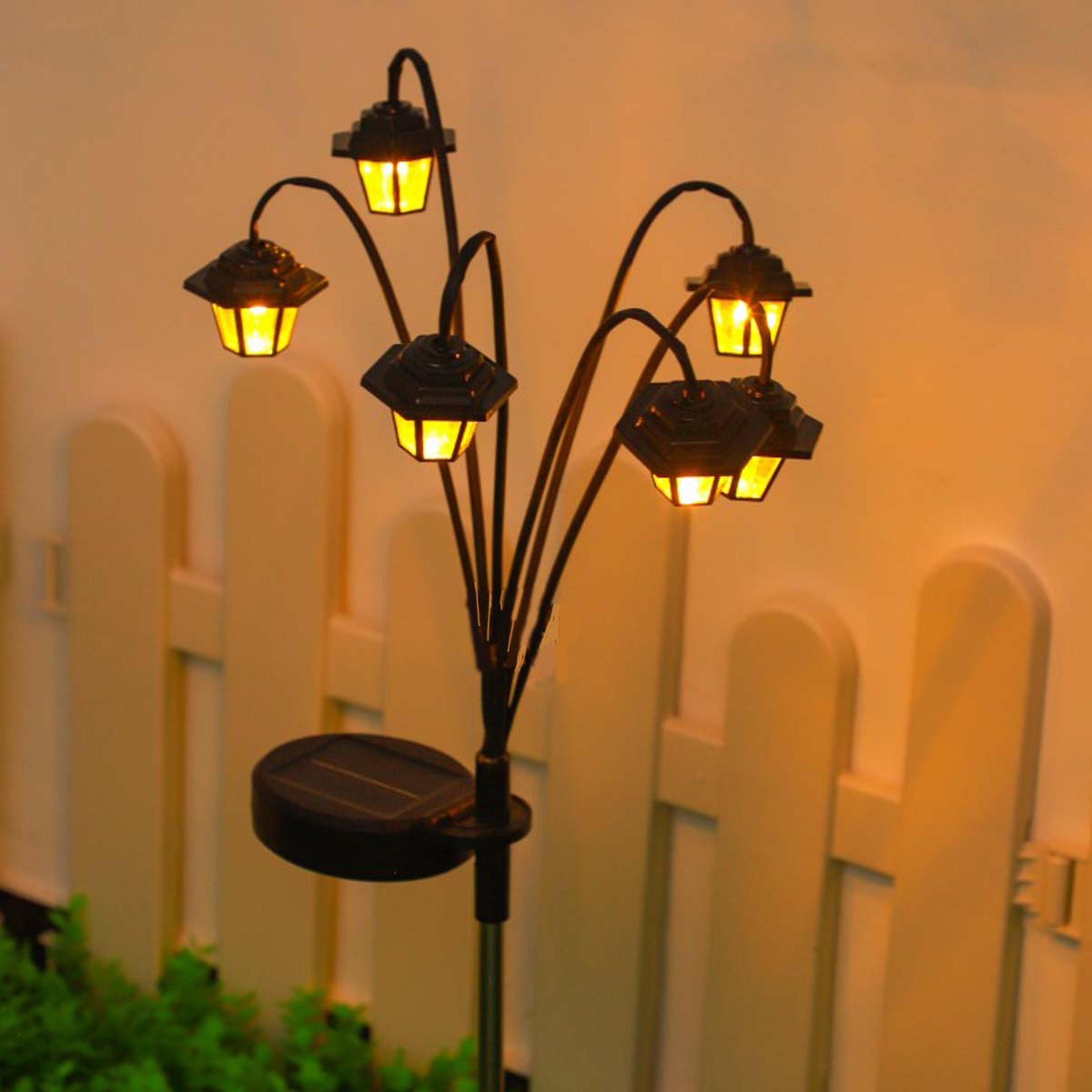waterproof light bead, retro palace lamp, outdoor decorative lamp, small street lamp, solar atmosphere lamp