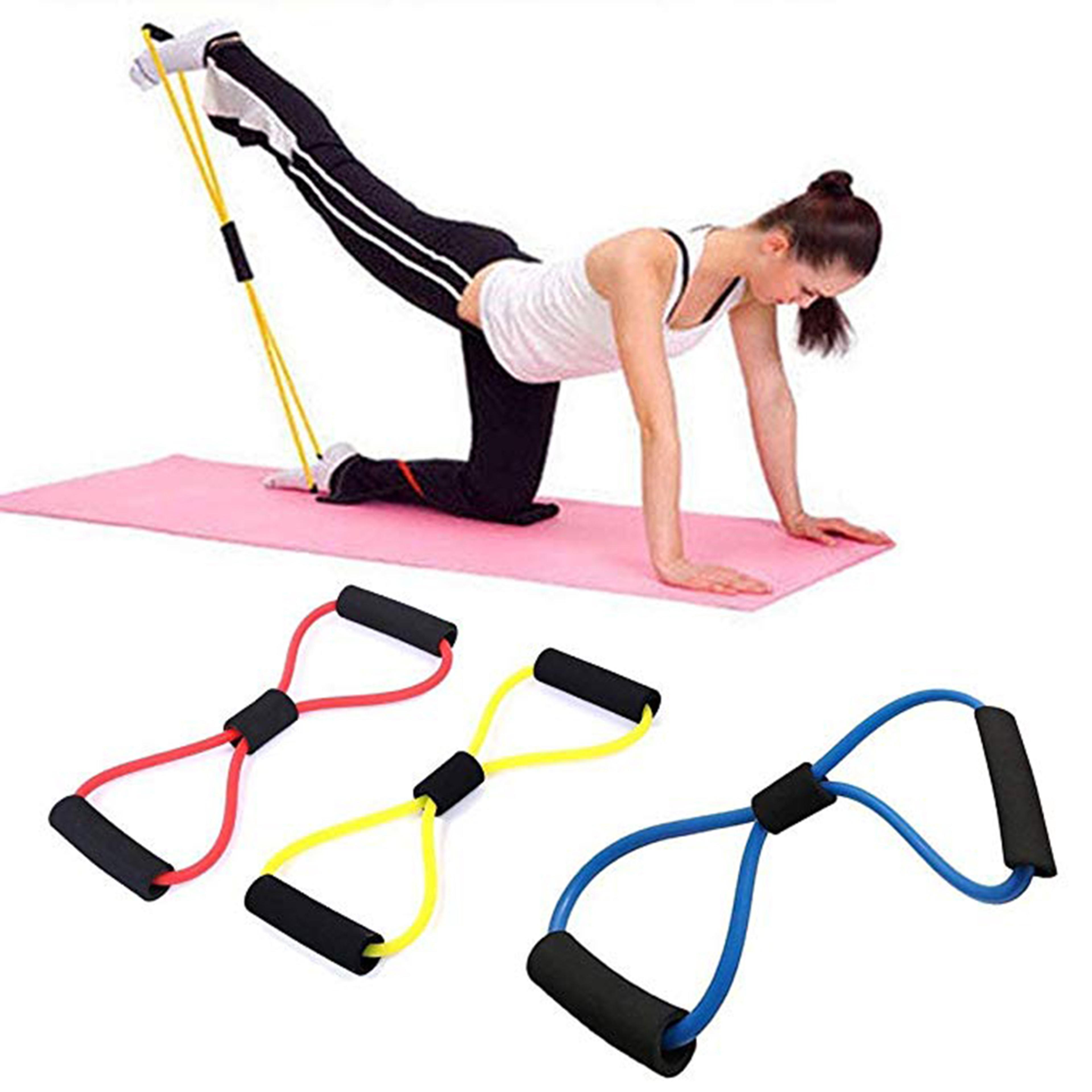 sports exercise puller shaped, yoga resistance bands elastic band, chest expander for body building