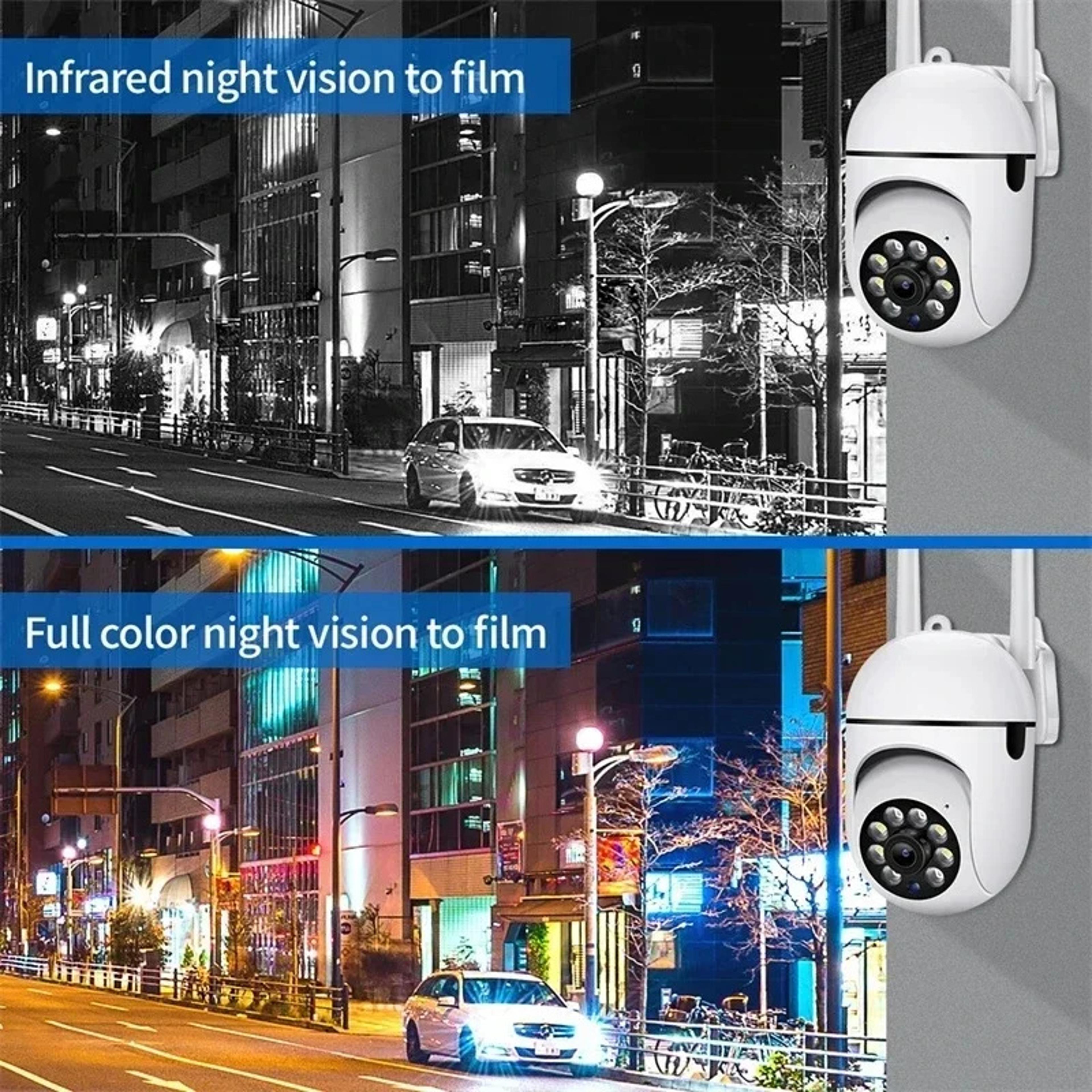 cctv camera, wifi video surveillance, full color night vision, smart human tracking, outdoor waterproof