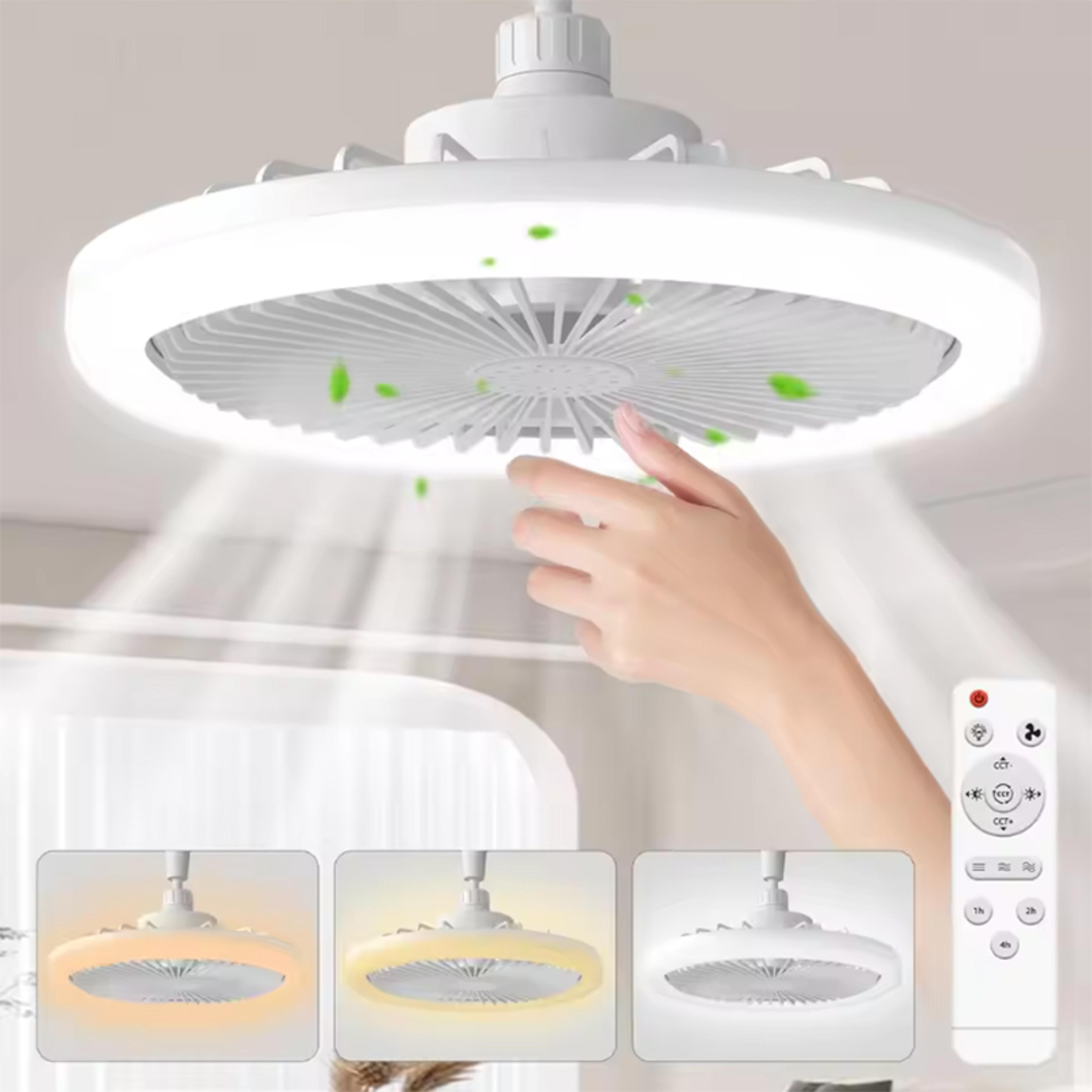 led ceiling fan light with remote control, adjustable wind speed for bedroom, kitchen and home decoration
