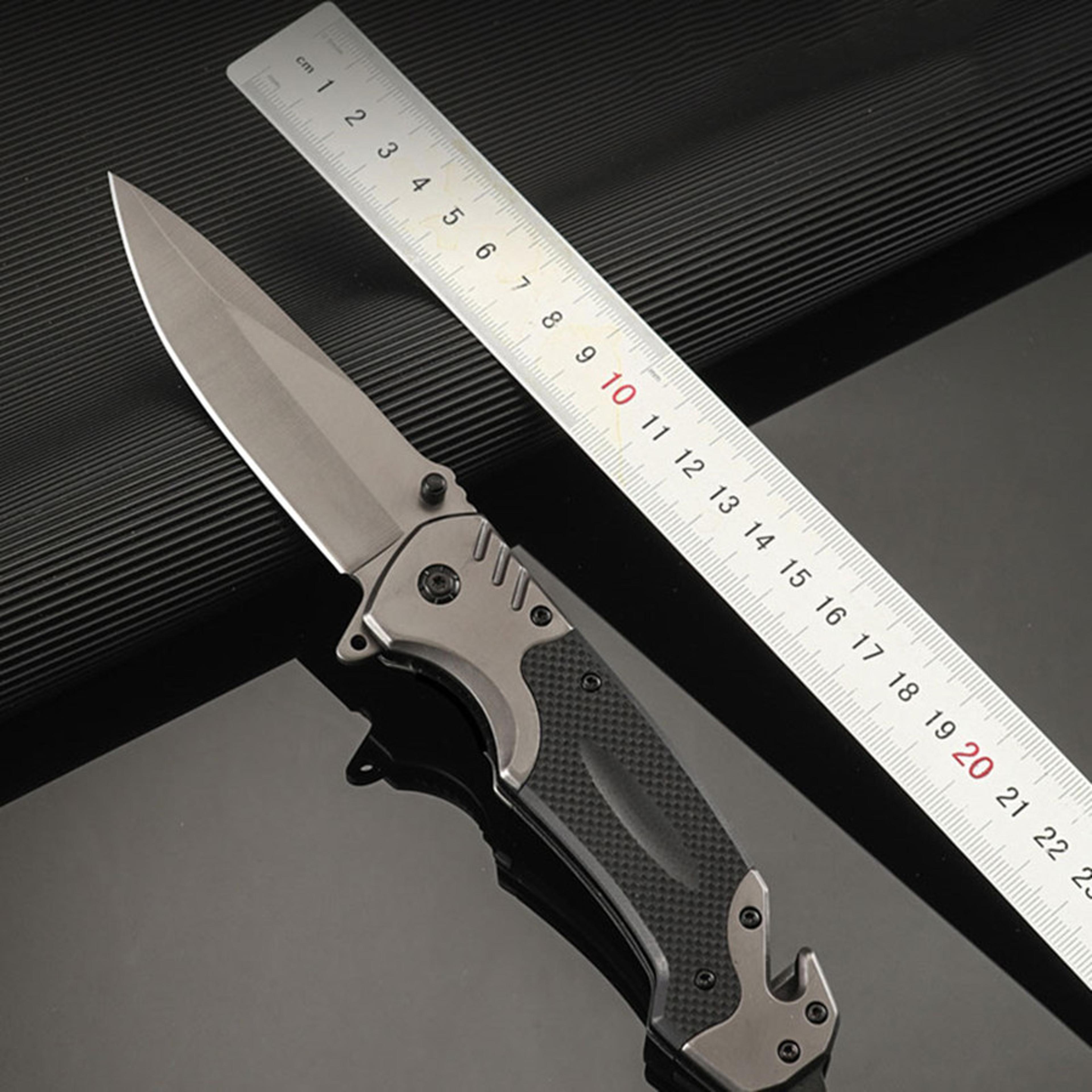 high hardness stainless steel folding knife for camping, survival, defense survival portable defense fruit knife