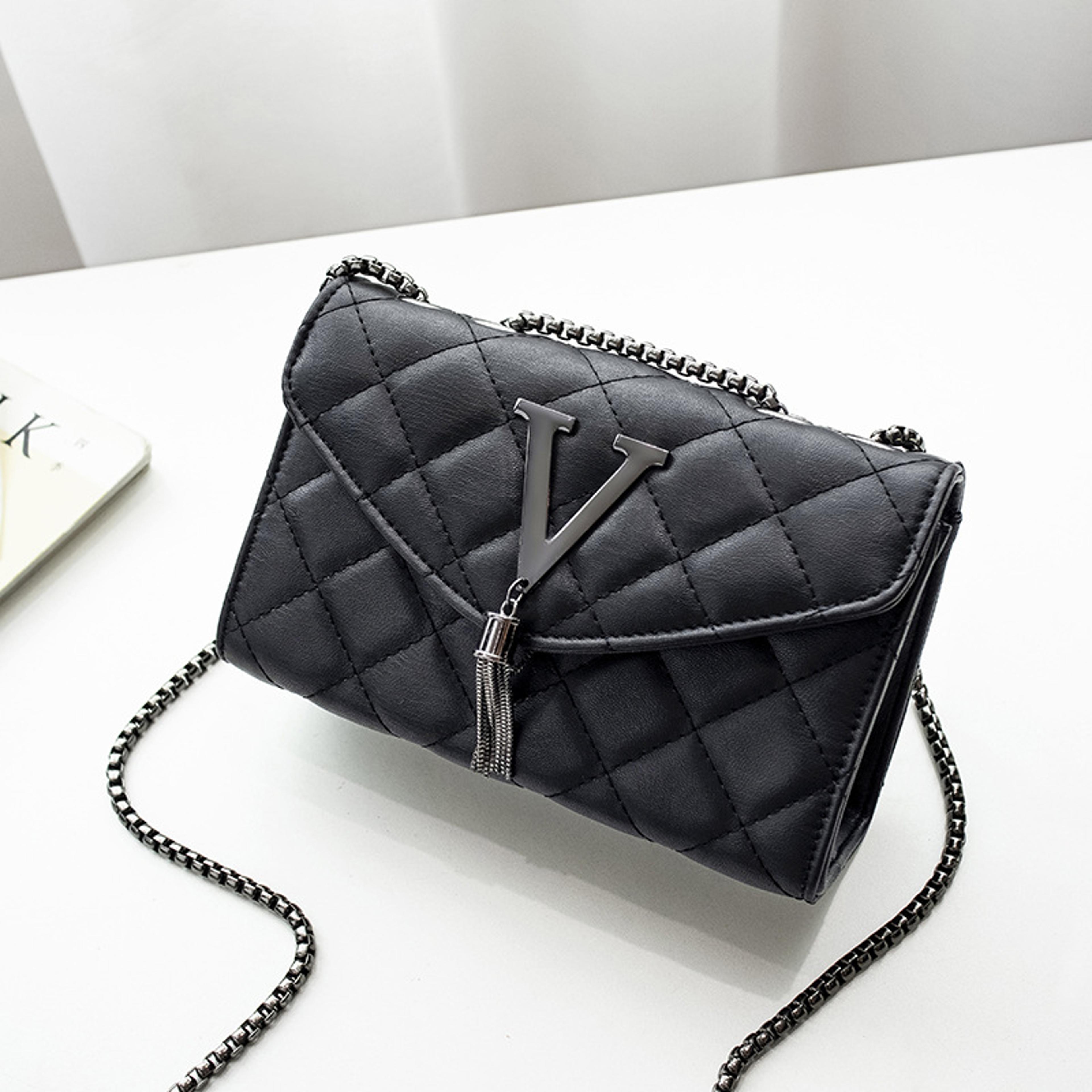 multifunctional luxury messenger shoulder bag pu leather plaid crossbody female tassel purse