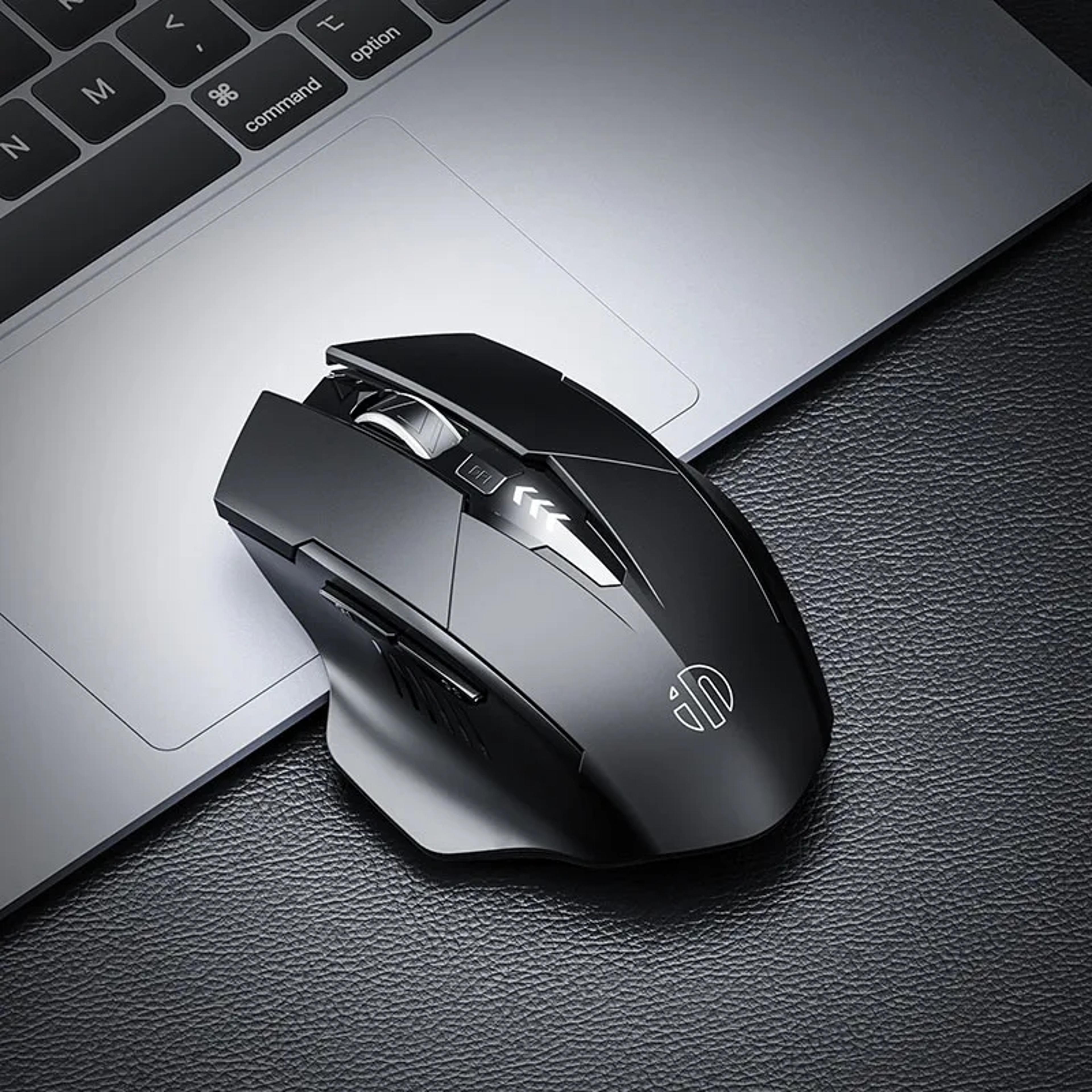 ergonomic wireless mouse, rechargeable, silent power display, universal for laptop desktop
