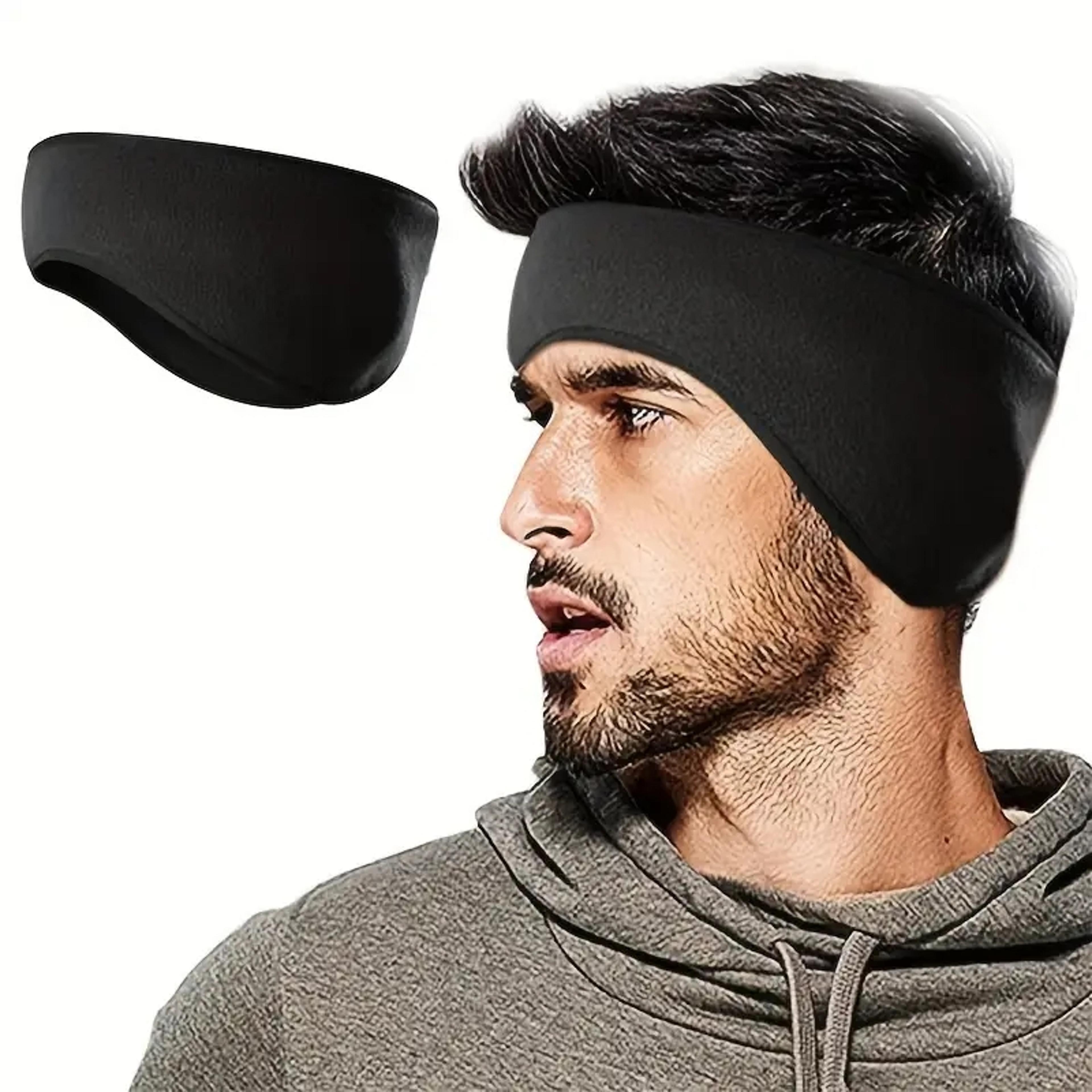 muff winter headband ear, polar fleece ear warmer, muffs headband for men, outdoor sports women running skiing