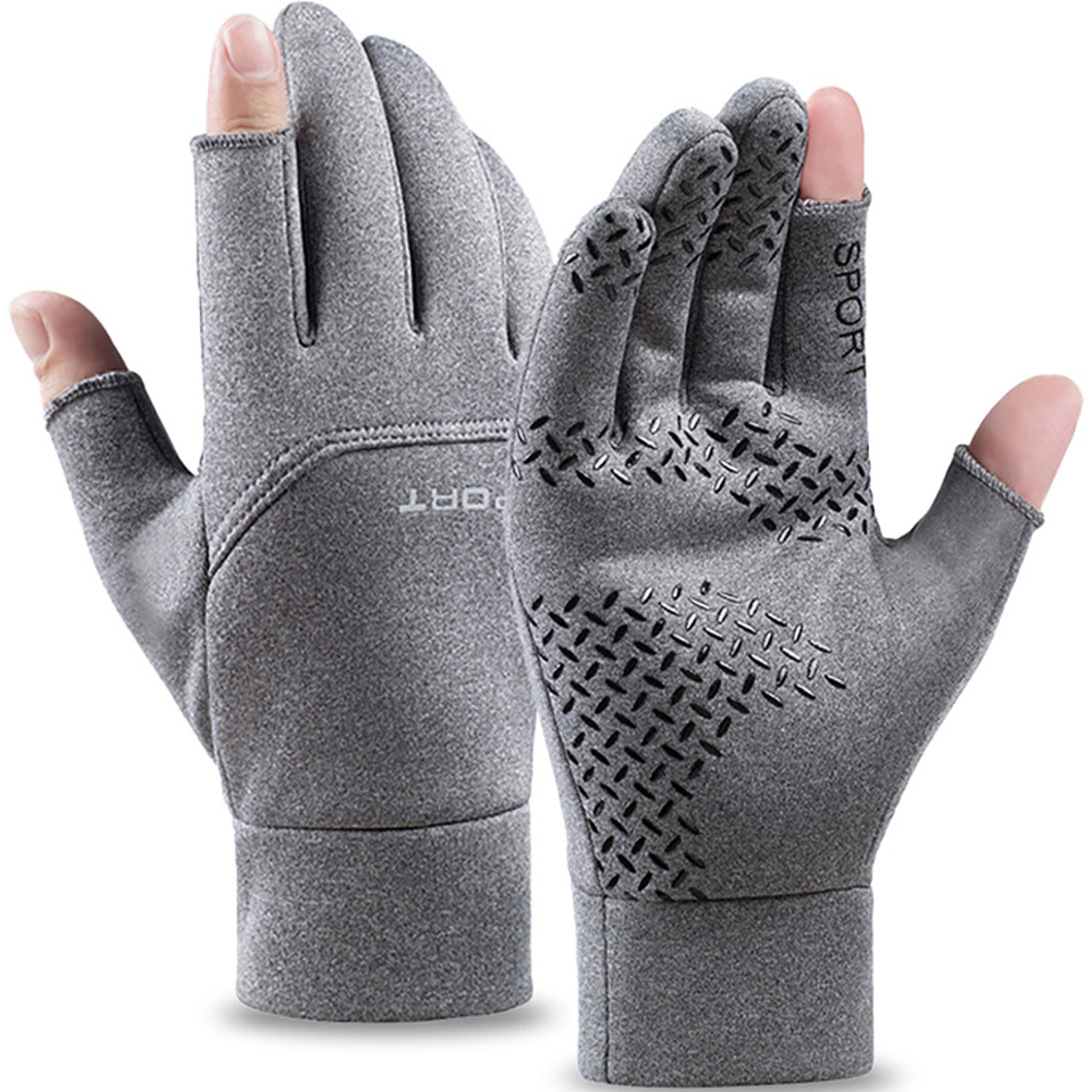 fishing gloves for men and women, anti-slip, cut fingers for precision, cold weather angling protection