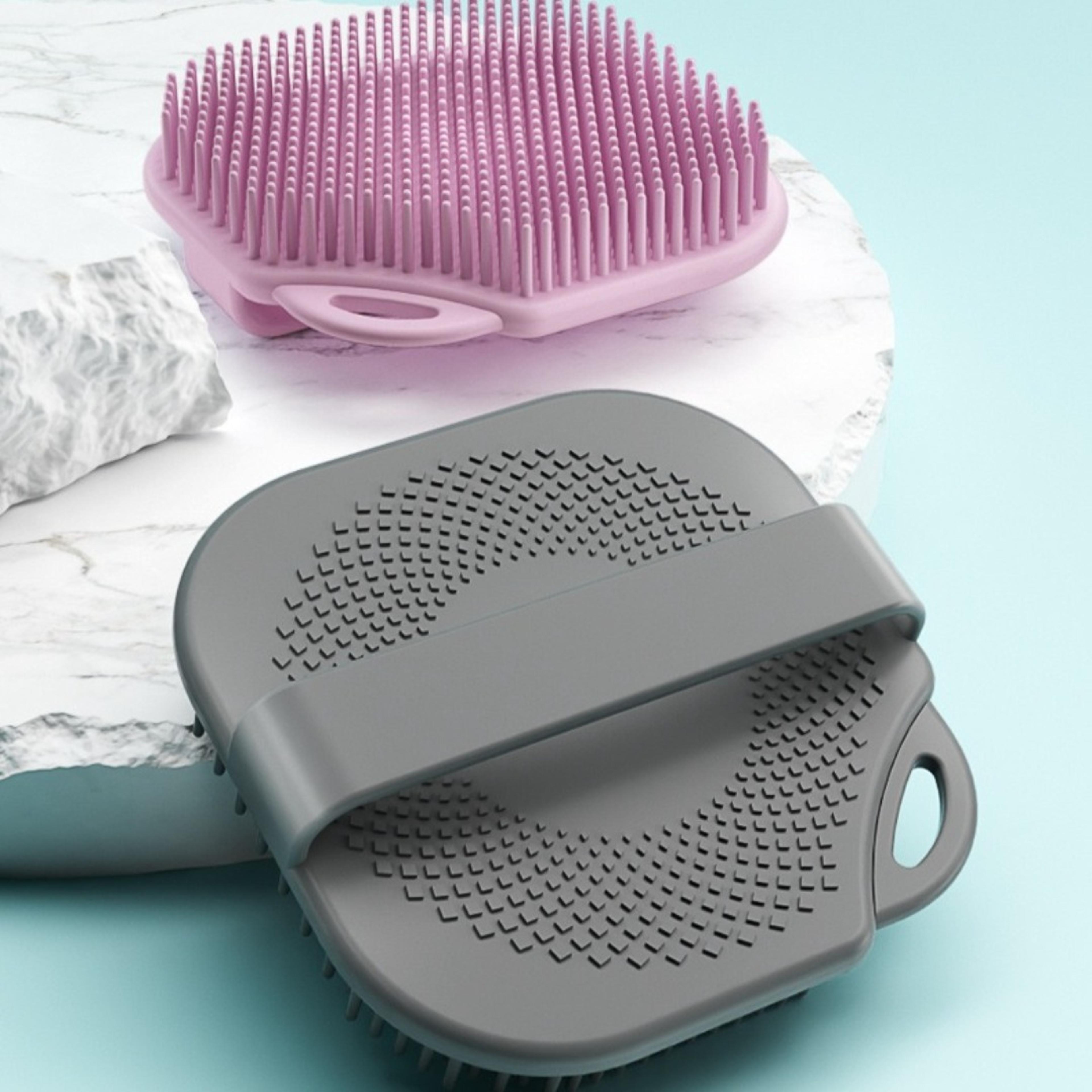 exfoliating scrub brush, soft silicone body scrubber for mud removal and skin care
