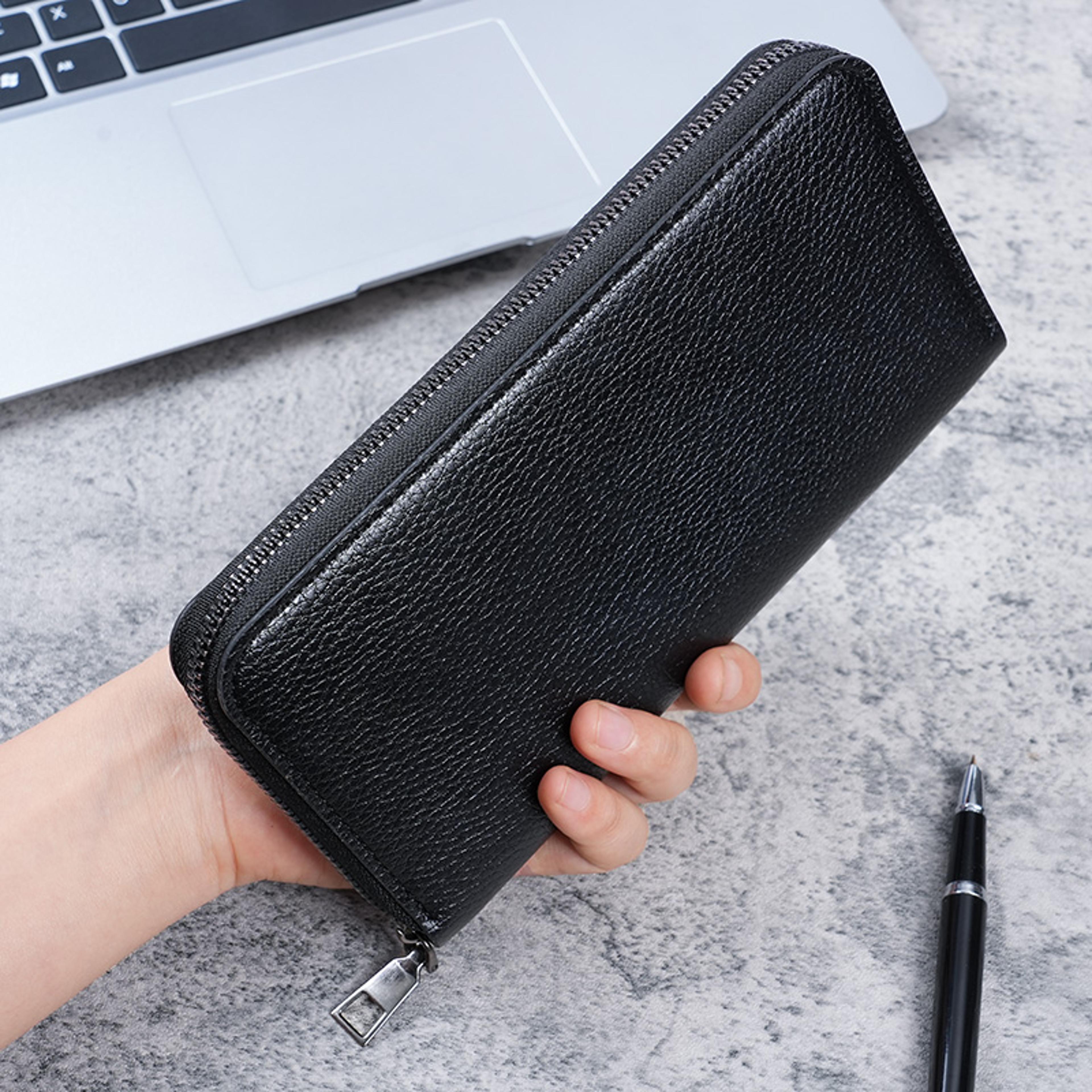 large wallet clutch bag, long men's zipper wallet, business card wallet, mobile phone bag