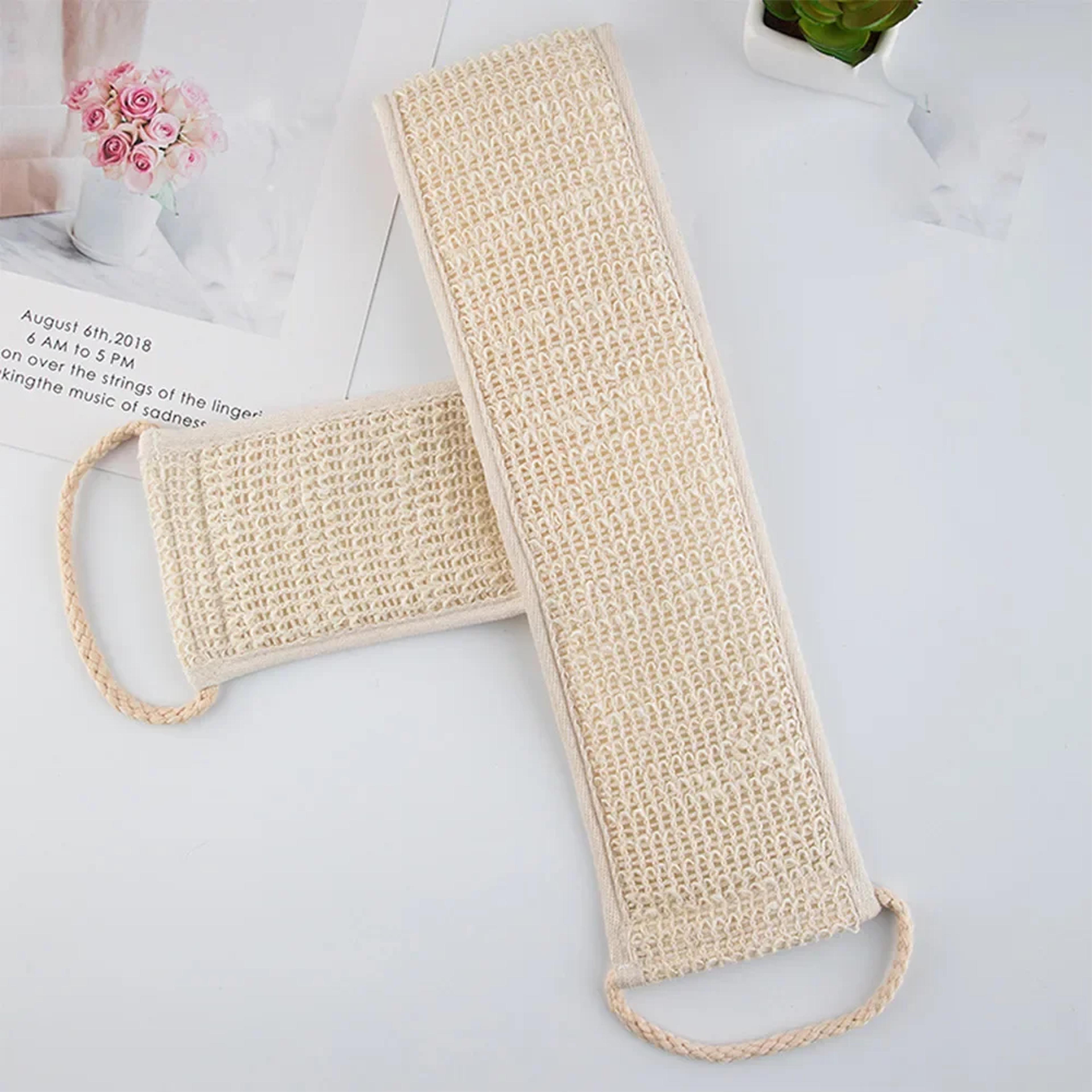 sisal shower scrubber body brush back bath shower long belt towel