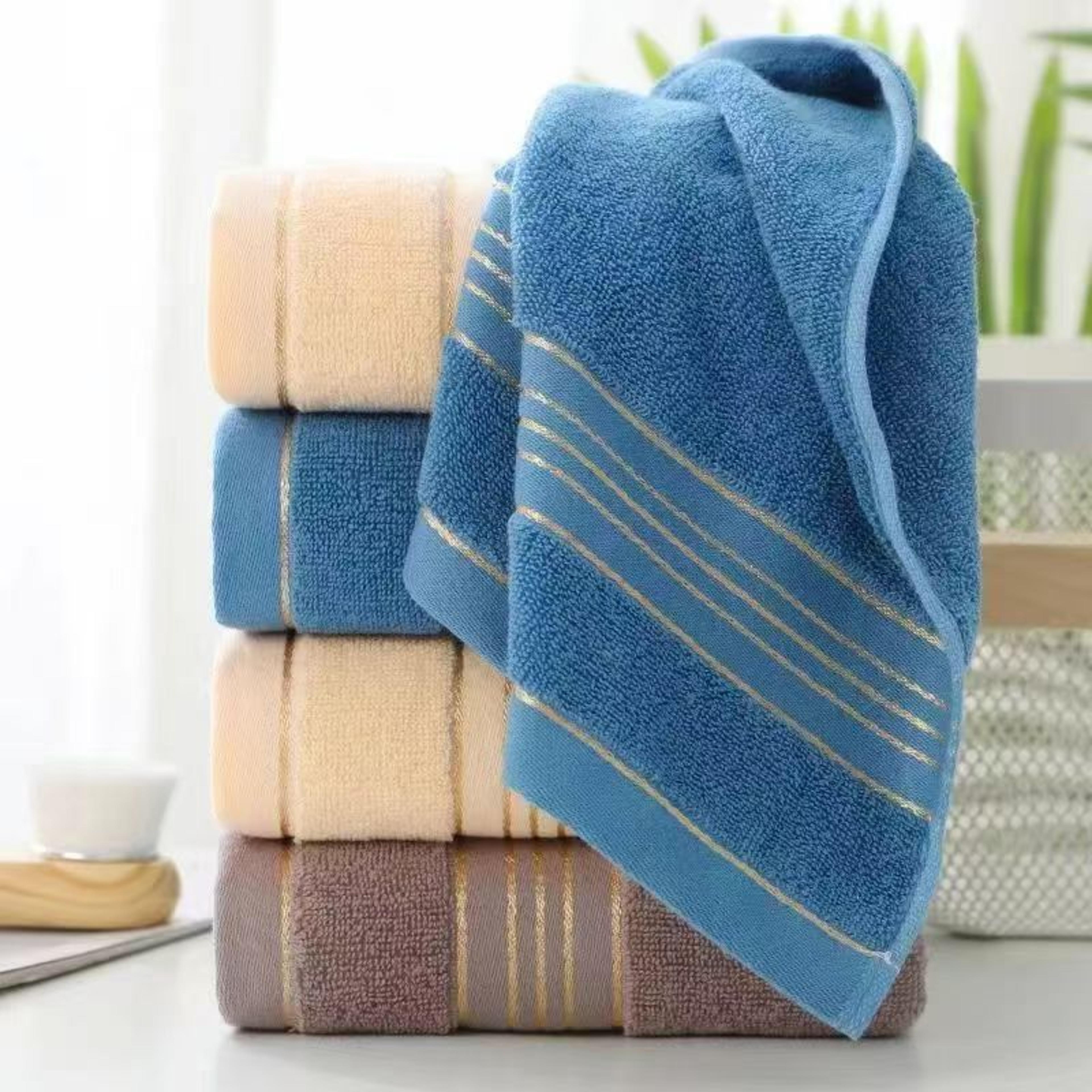 absorbent jacquard polyester cotton towel, all-cotton class a face and bath towel for adults