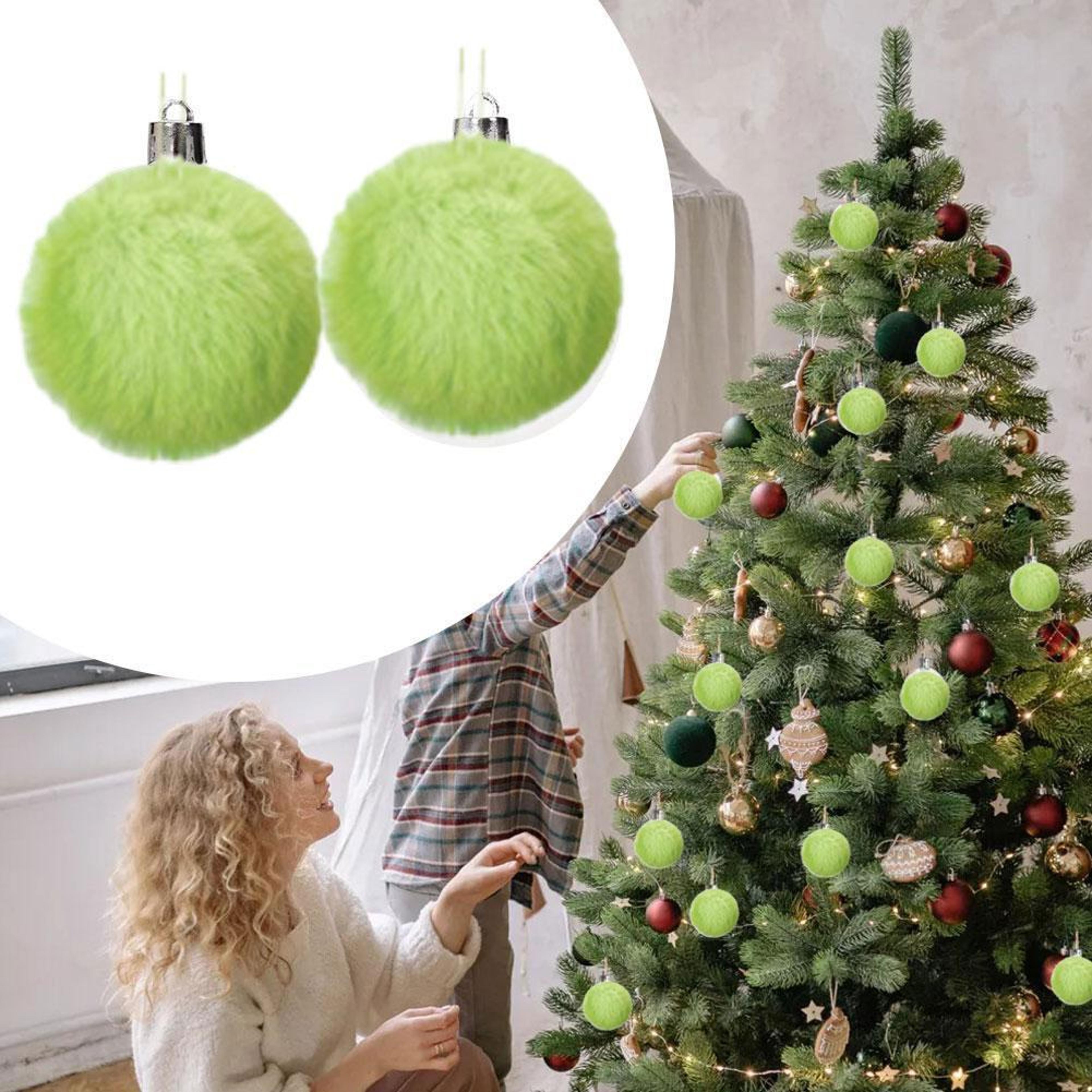plush christmas ball, christmas tree decoration, christmas party decor, holiday furnishings, tree home decor set