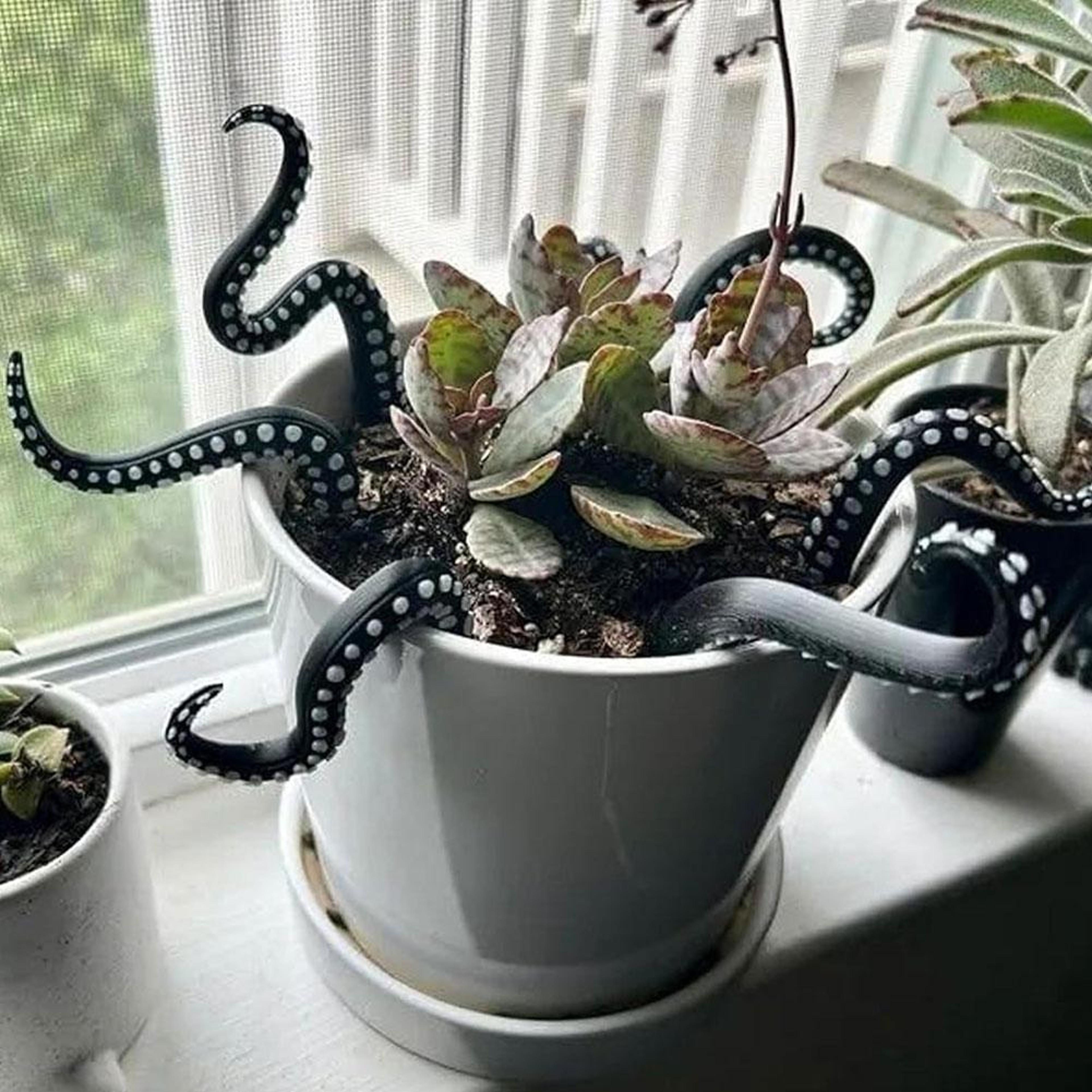 octopus tentacle plant post decoration resin set