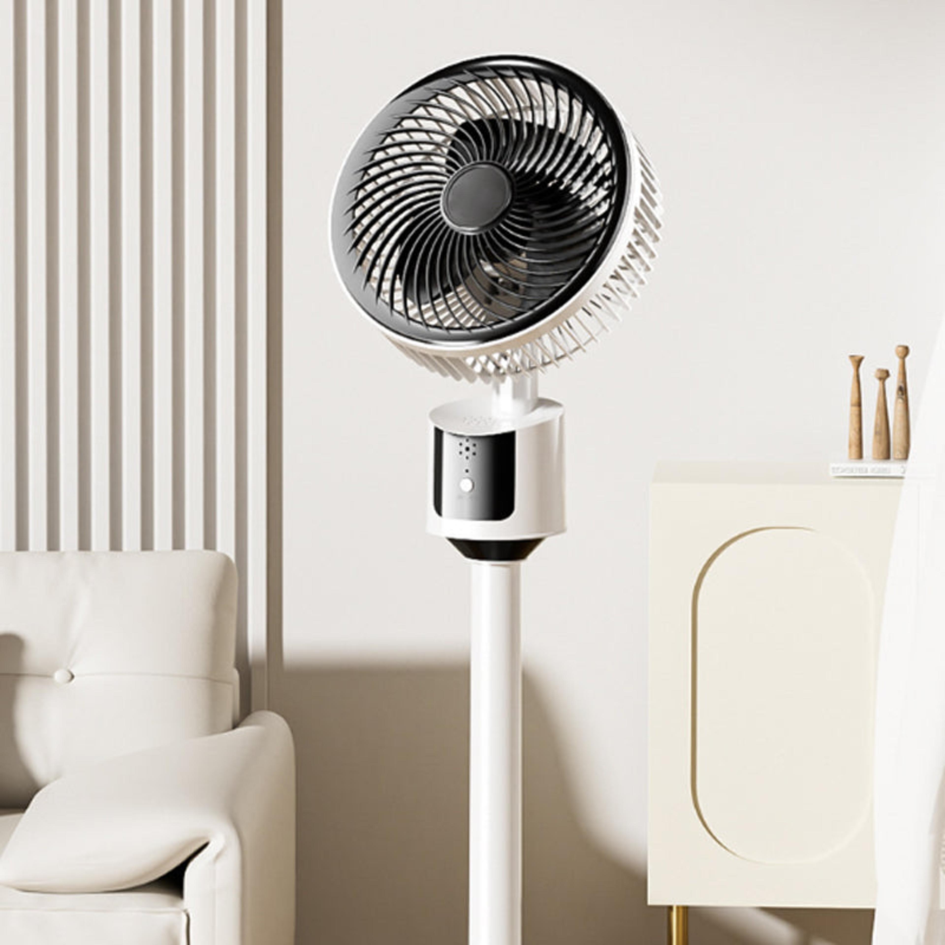 silent electric fan with usb power, energy saving quiet airflow floor fan, strong wind air circulation for indoor