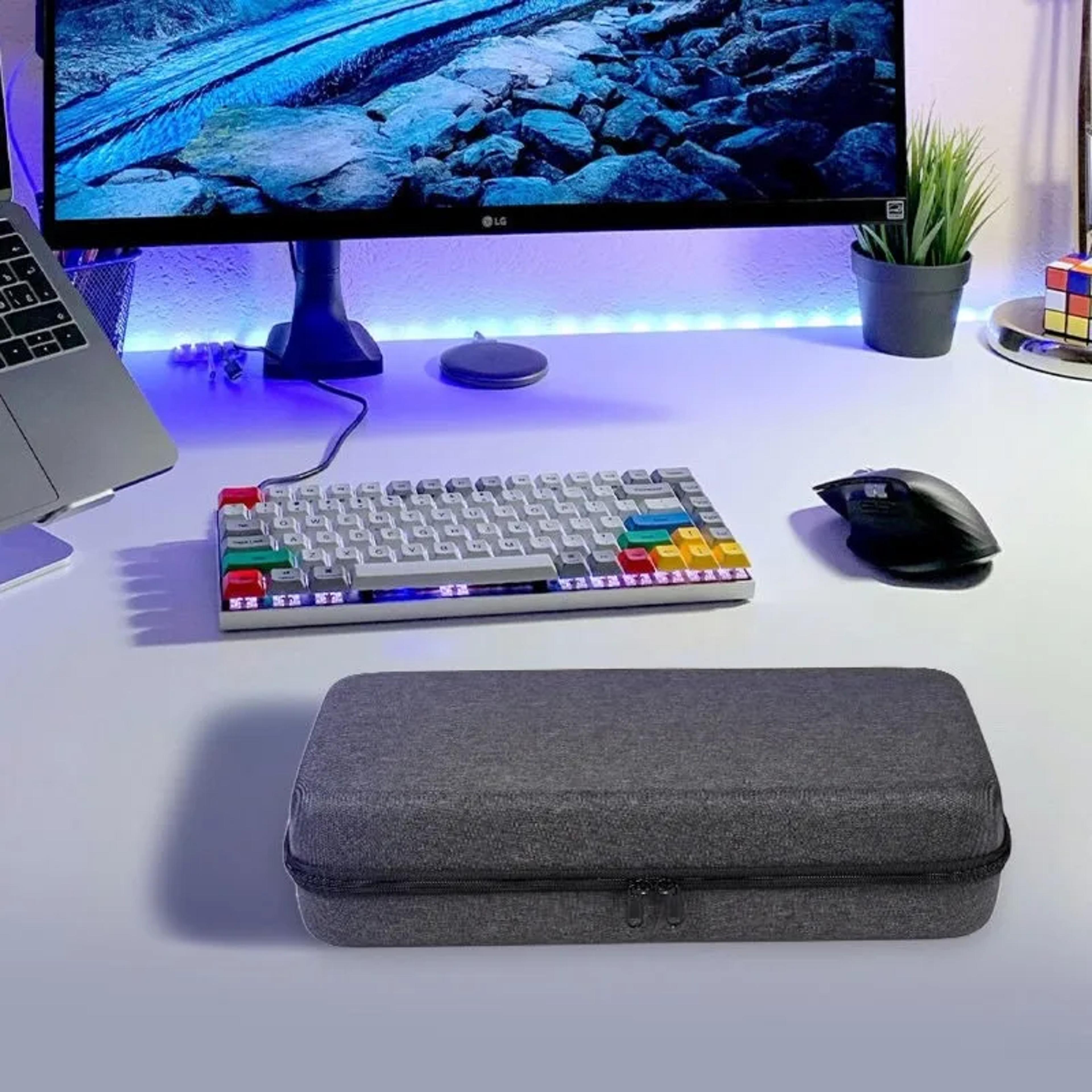 portable eva hard case anti-fall mechanical keyboard case, thickened storage bag