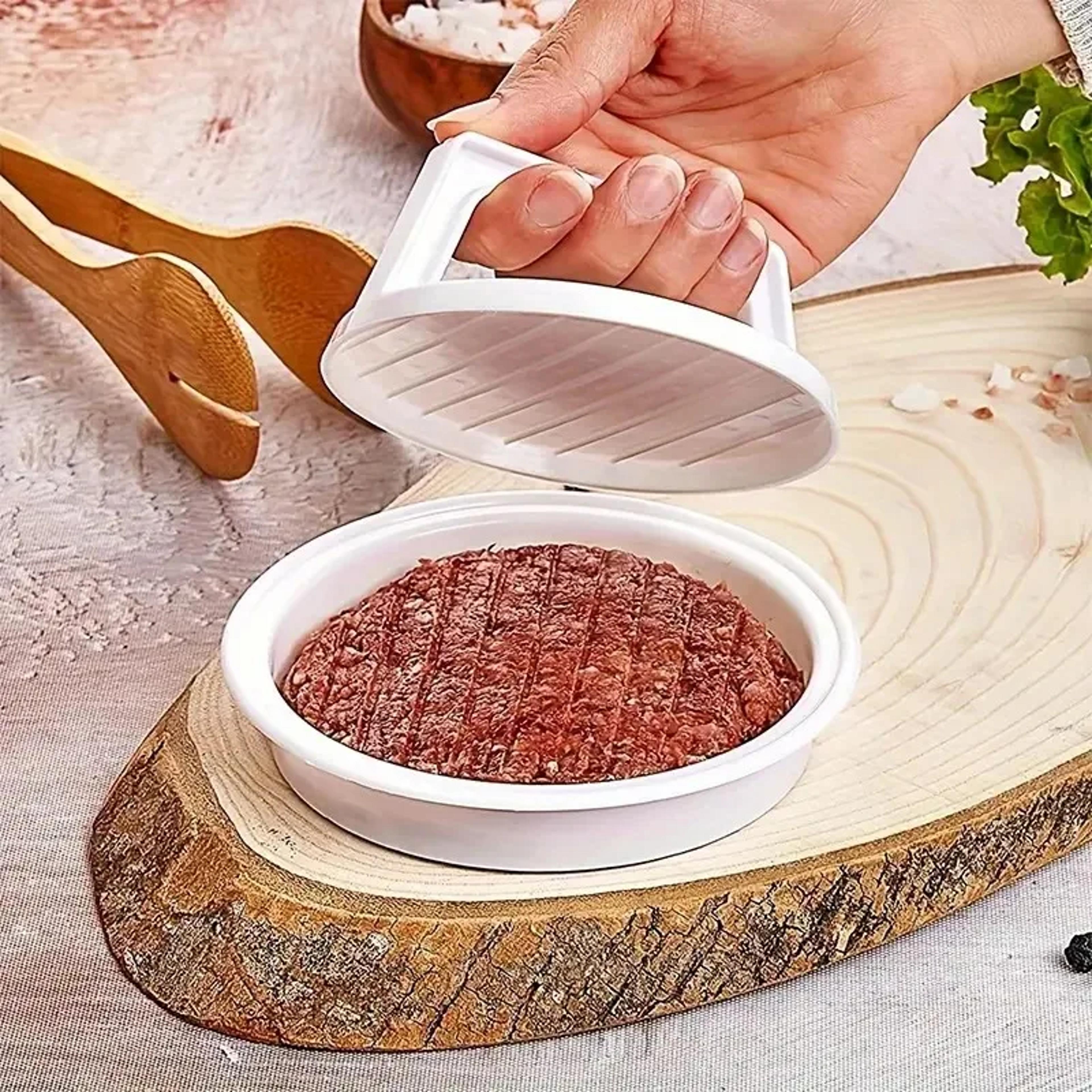 meat patty press kitchen tool, plastic burger maker mould for grill & bbq