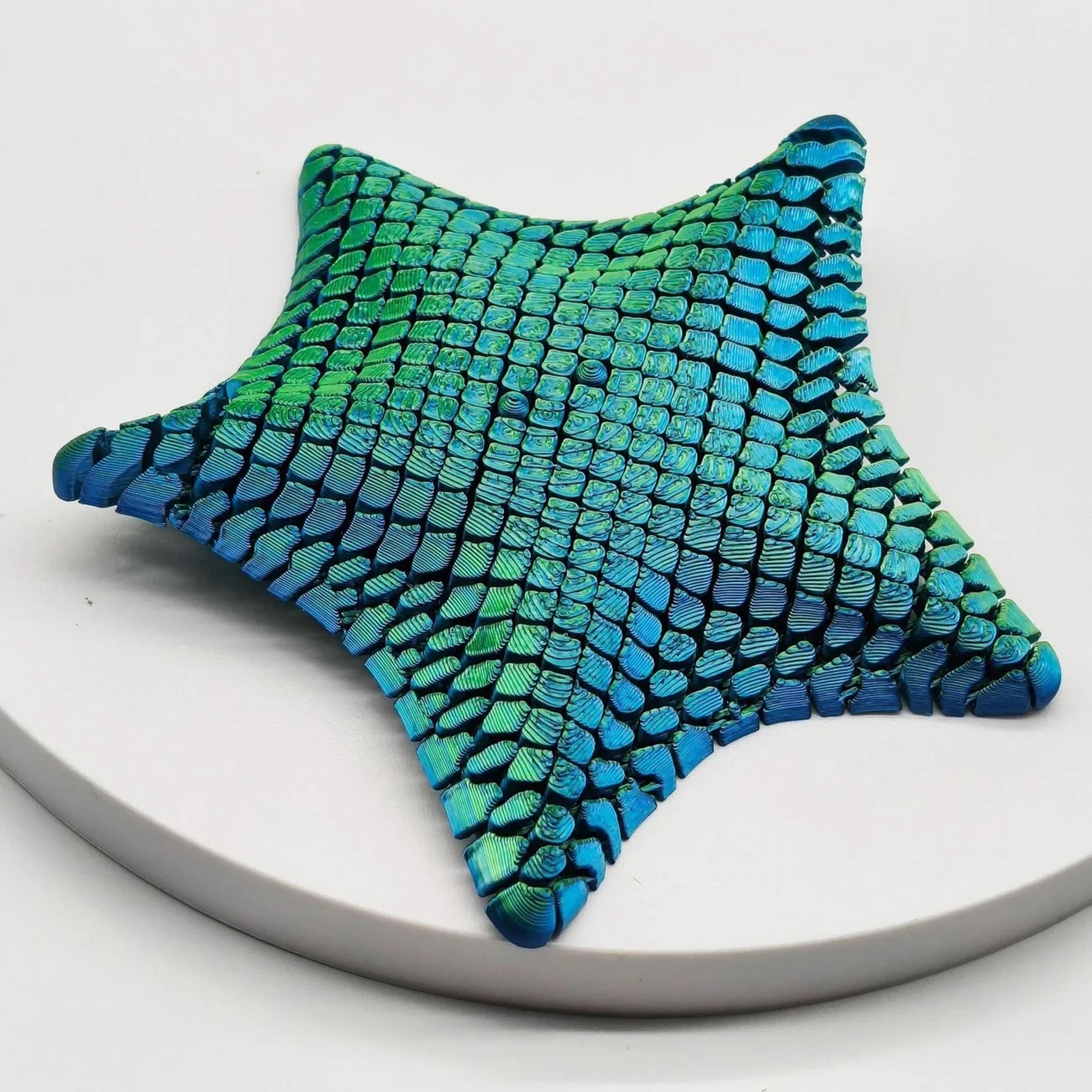 ocean themed printed starfish ornament, stress relief desk toy, 12cm marine animal decor gift