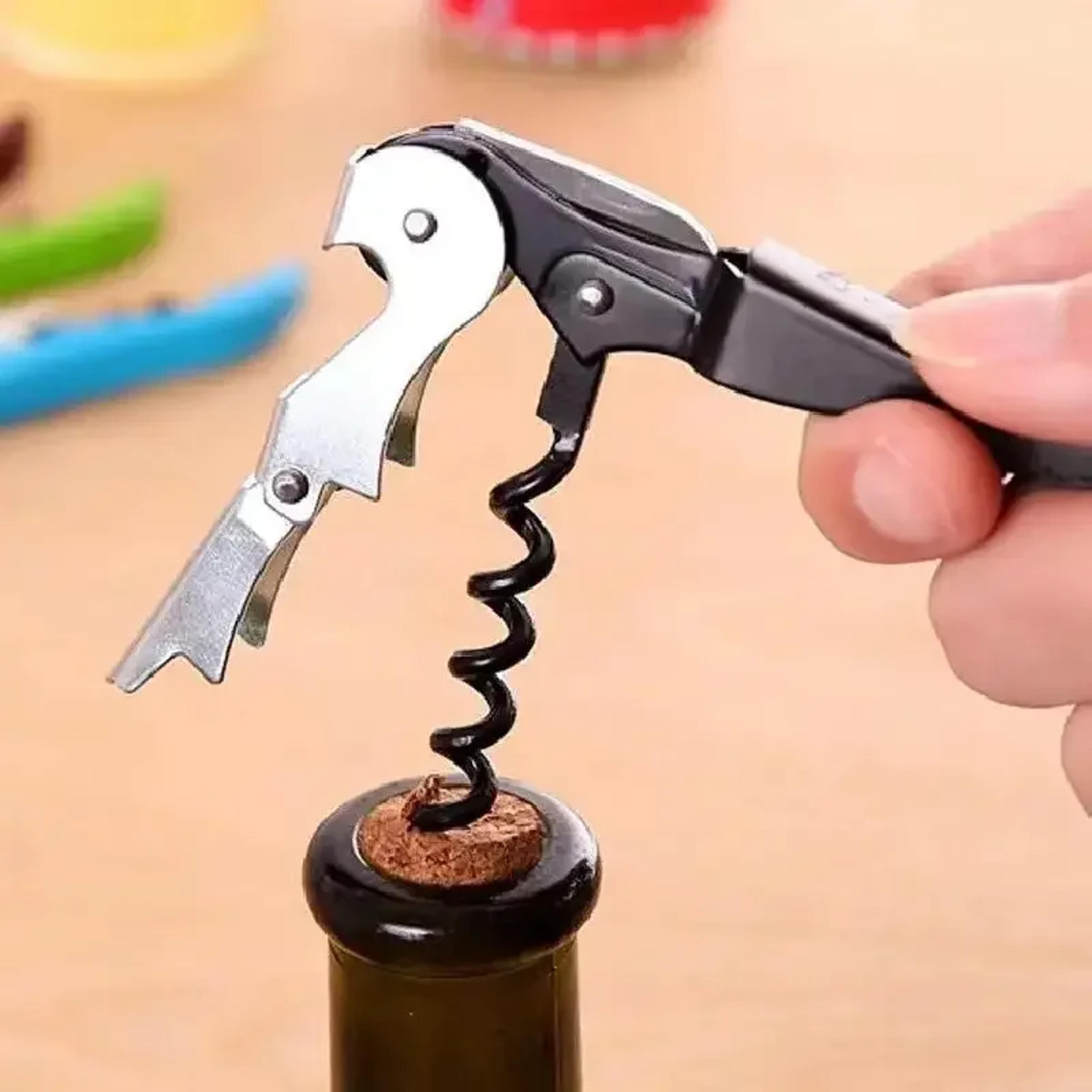 multi-functional bottle opener, wine corkscrew, premium stainless steel beer cap remover