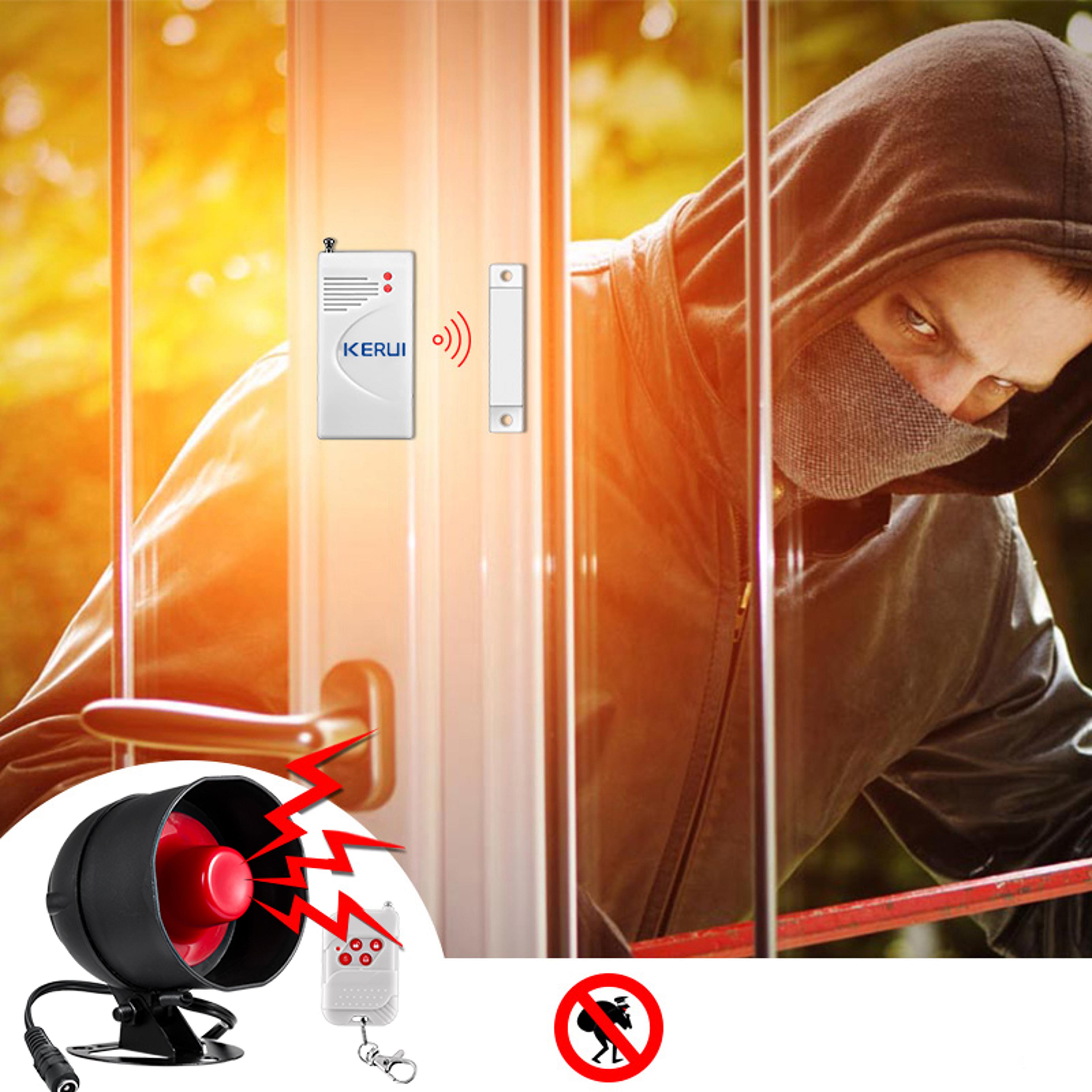 standalone wireless alarm system for home security, pir motion detector, burglar horn alert