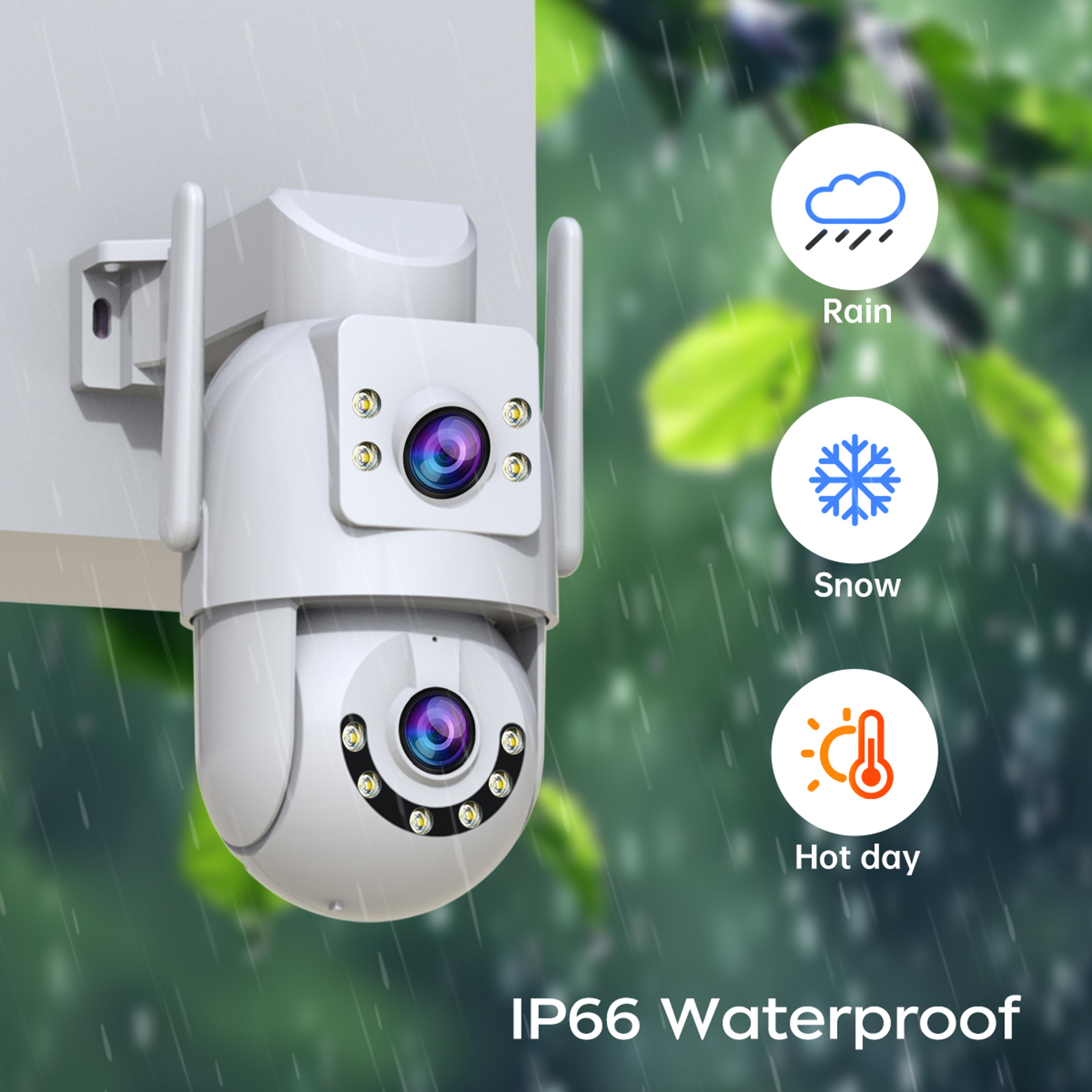 wifi camera, dual lens zoom, outdoor security ip camera, wifi, ai motion detection, onvif cctv surveillance