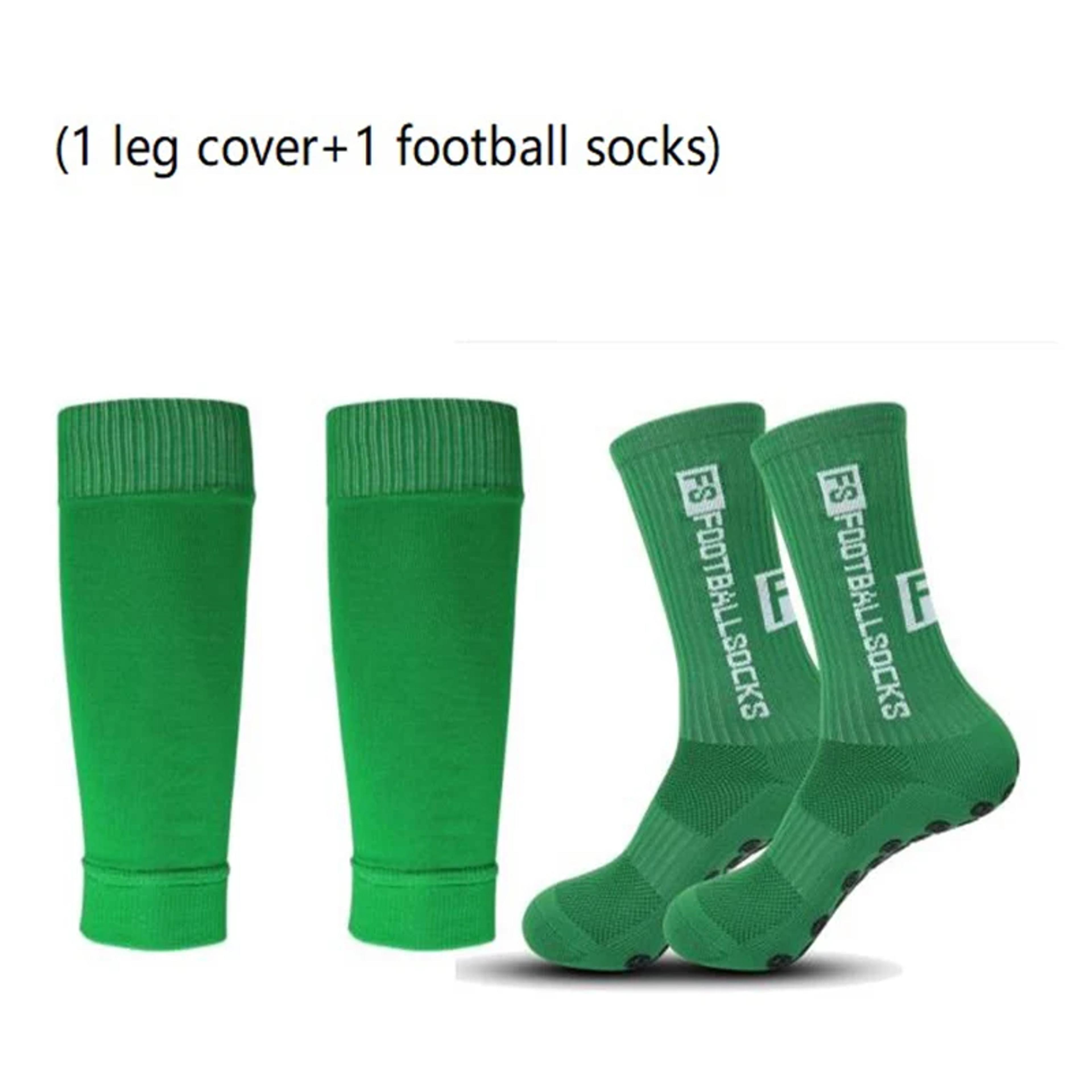 football socks with leg cover, anti-slip sports socks for men, women, ideal for soccer, tennis, basketball