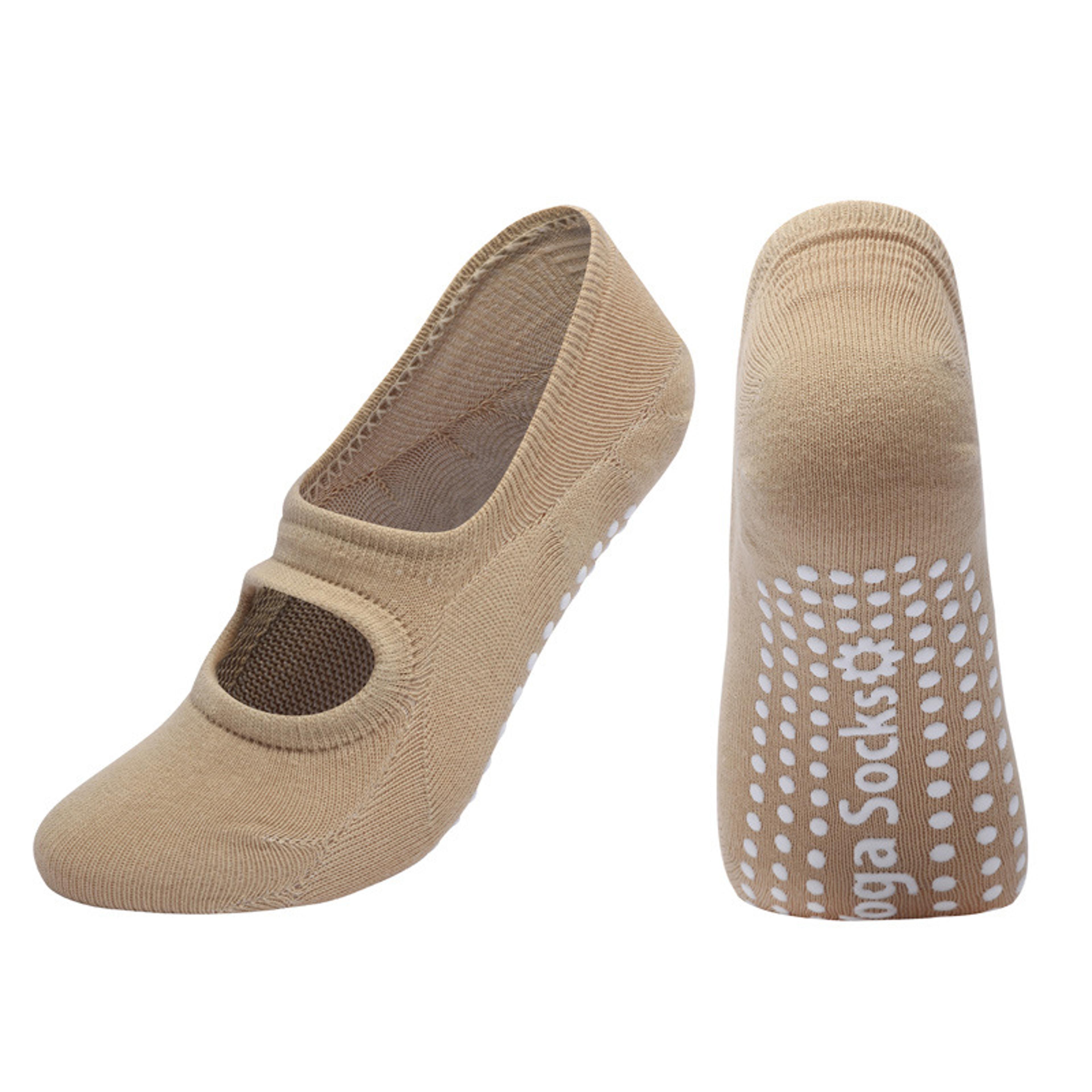 invisible pilates dance socks for trampoline, backless aerobics fitness socks, floor yoga socks