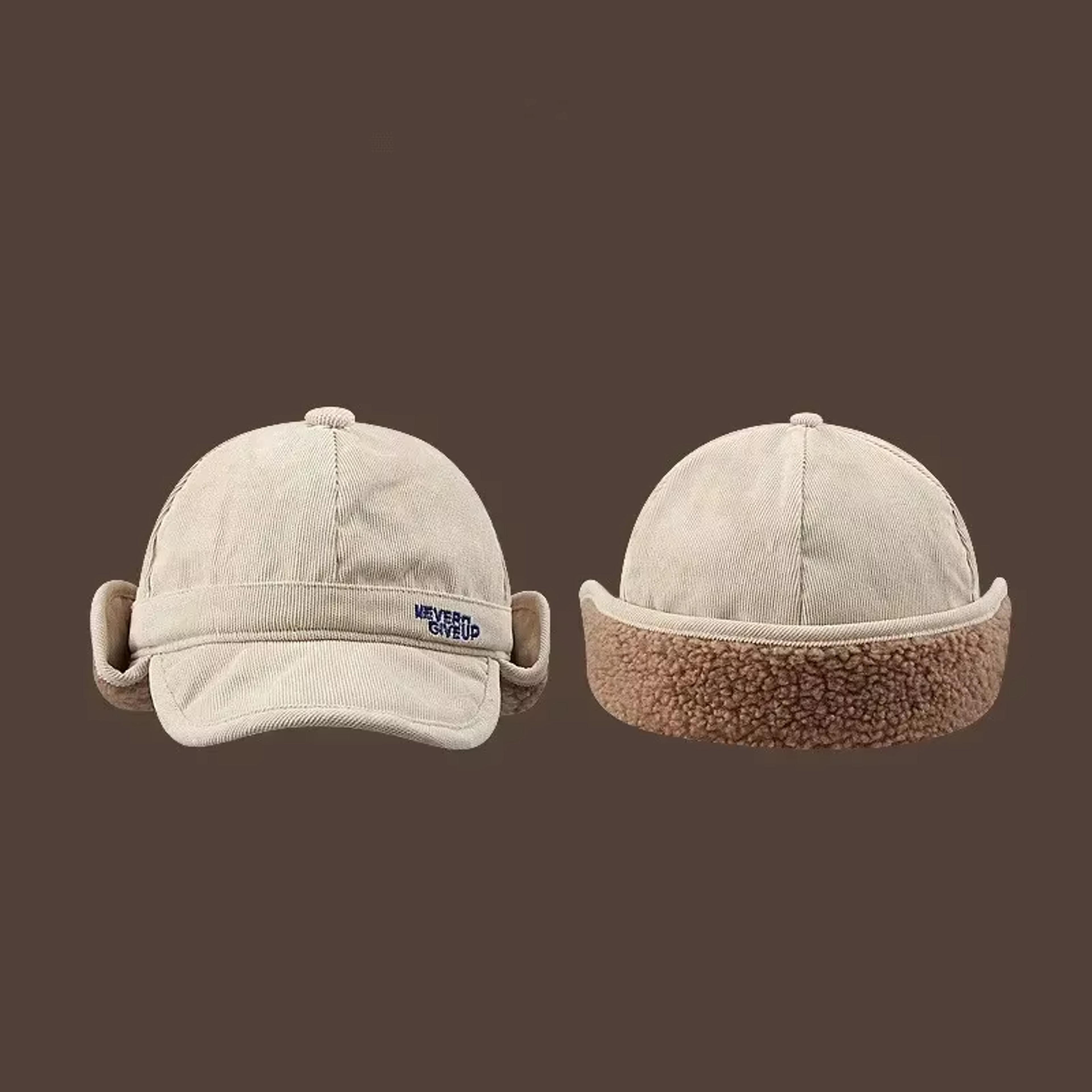 multifunctional winter warm thicken duck tongue ear protection hat, windproof fleece-lined leifeng hat for outdoor