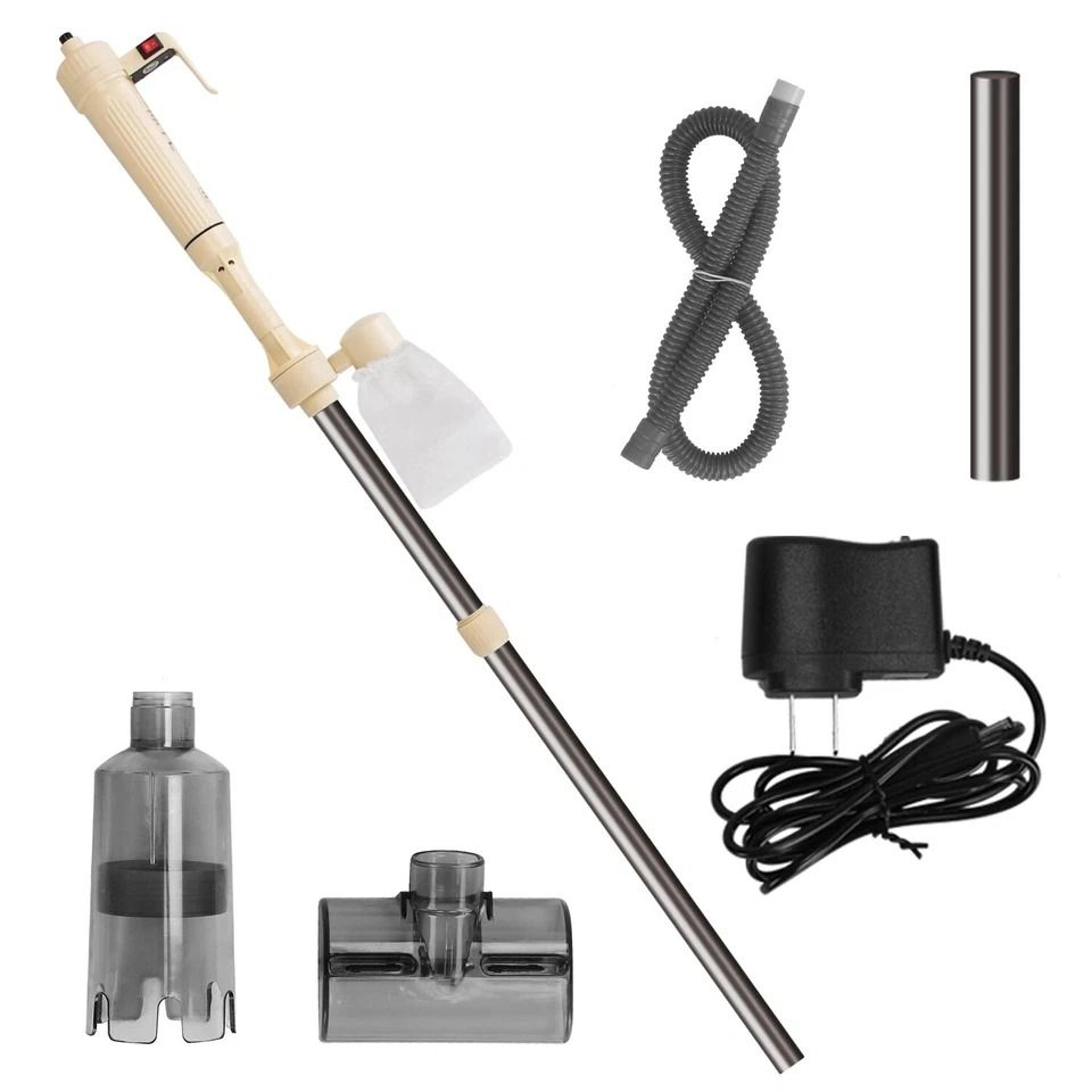 automatic electric aquarium vacuum cleaner, gravel cleaner adjustable, fish tank cleaner for efficient water change