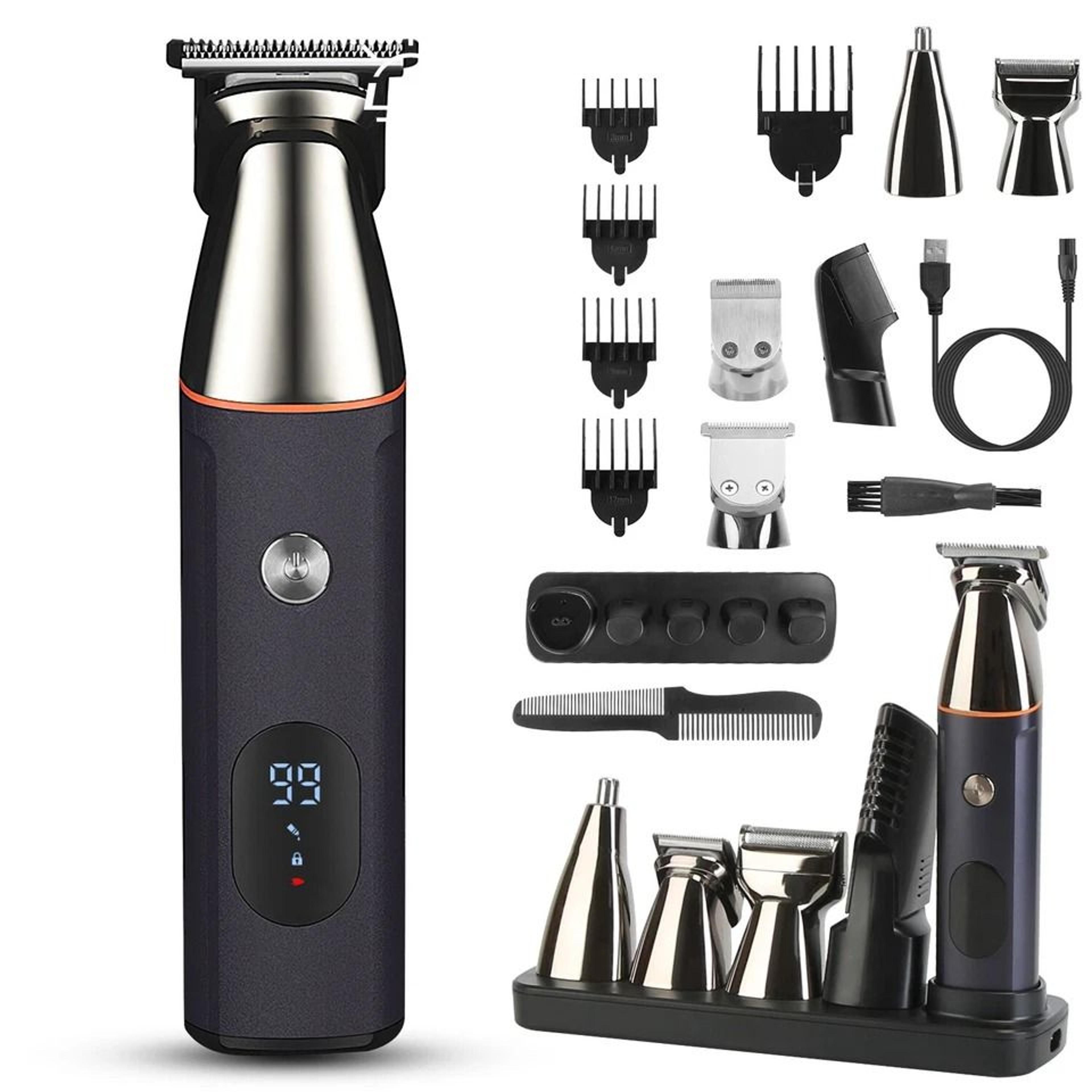 cordless men electric shaver, razor trimmer hair shaver, grooming kit gift set
