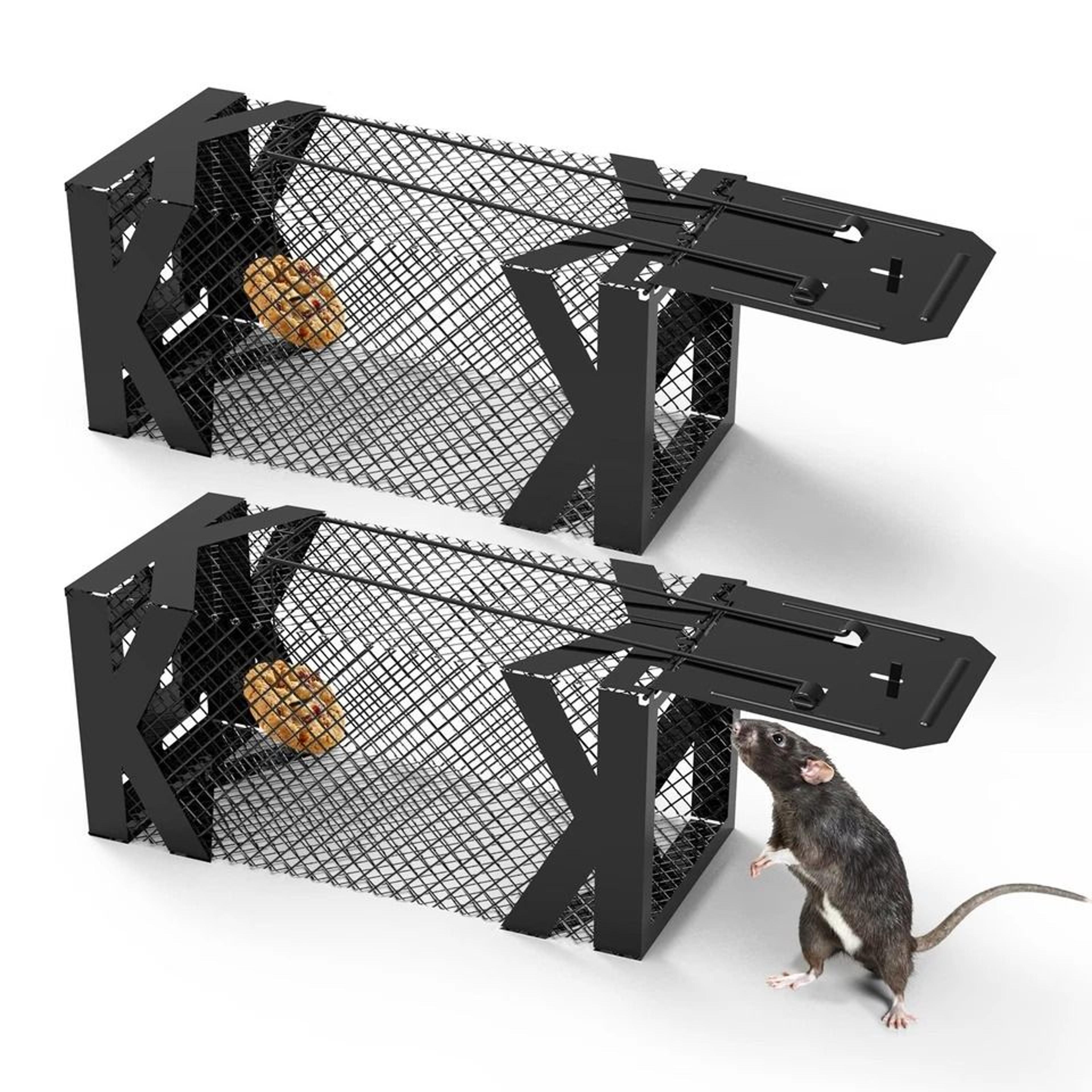 reusable mouse voles mice cage, rat traps humane, live mouse cage home yard, rustproof metal
