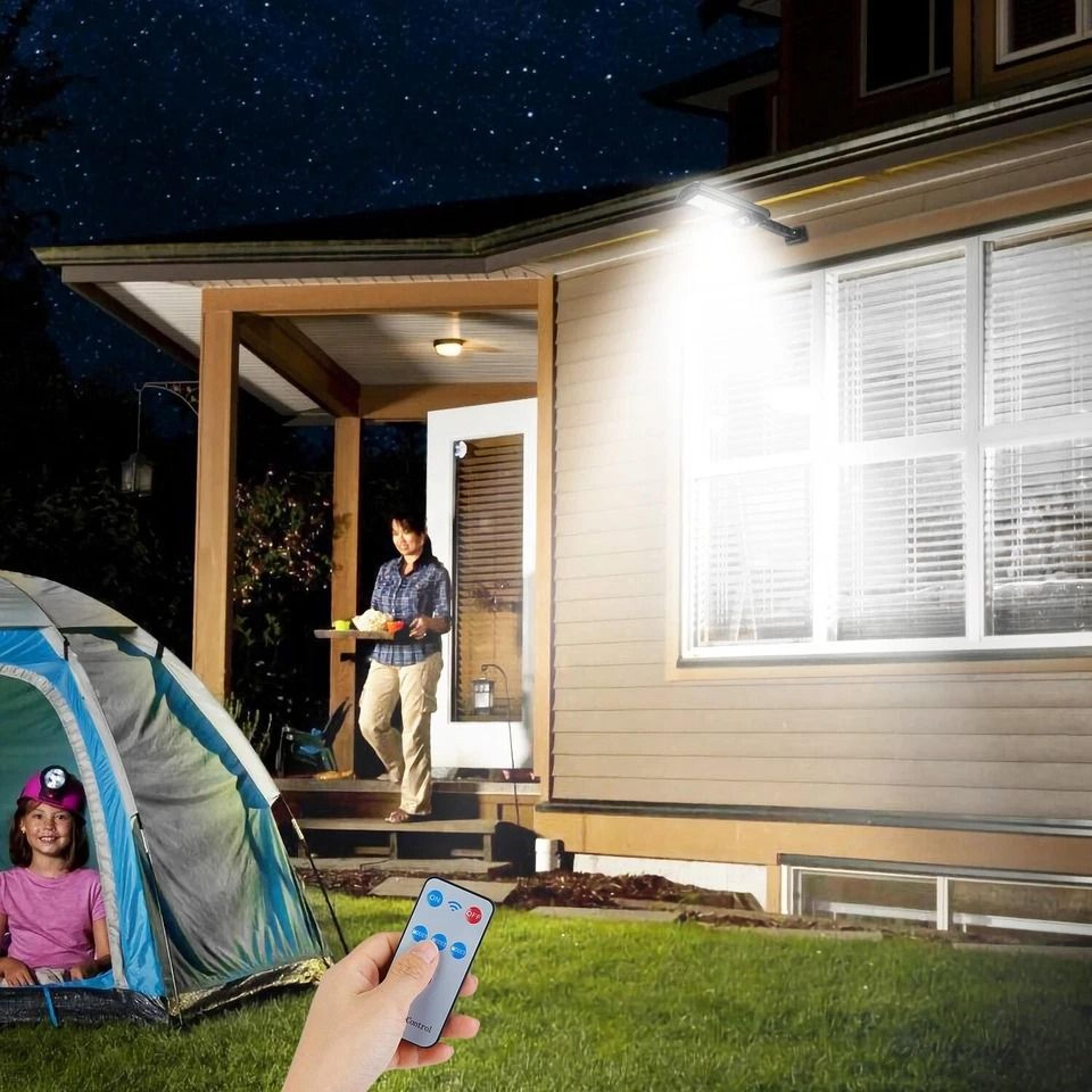 outdoor garden led solar powered wall lights, motion sensor street lamp, home security and safety lighting
