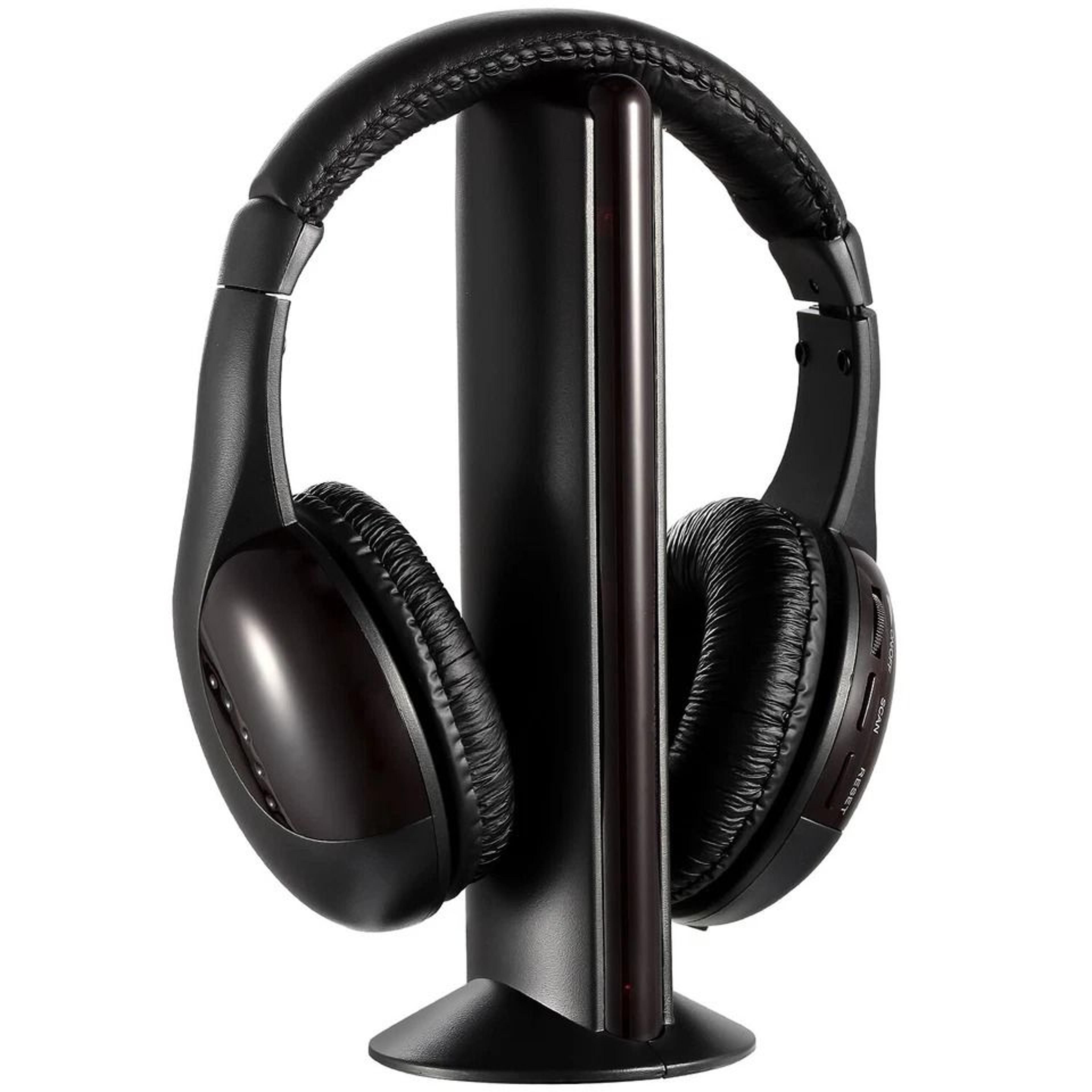 wireless headphones, cordless rf mic for tv, pc, dvd
