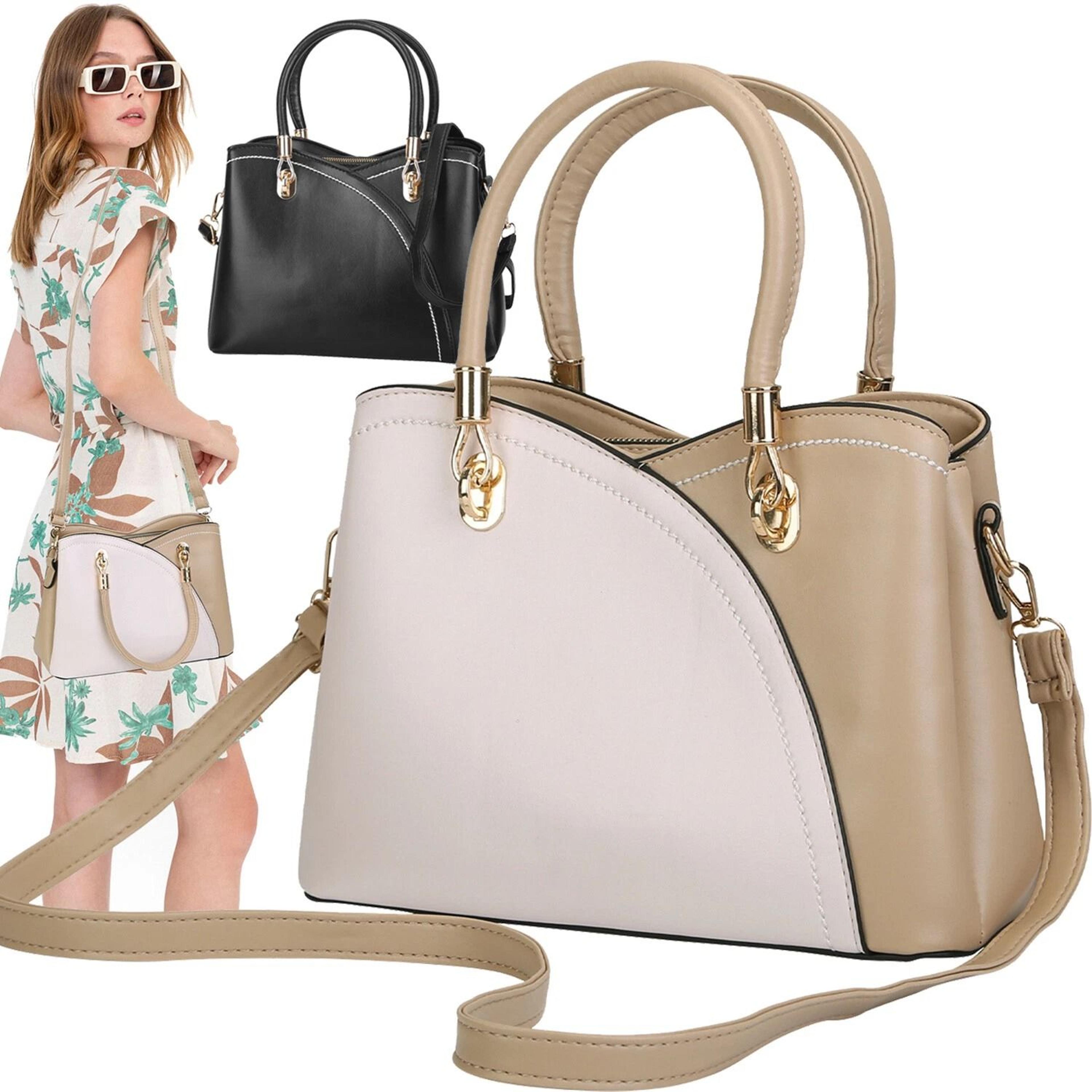 women pu leather tote satchel purse, crossbody shoulder messenger handbags with adjustable strap