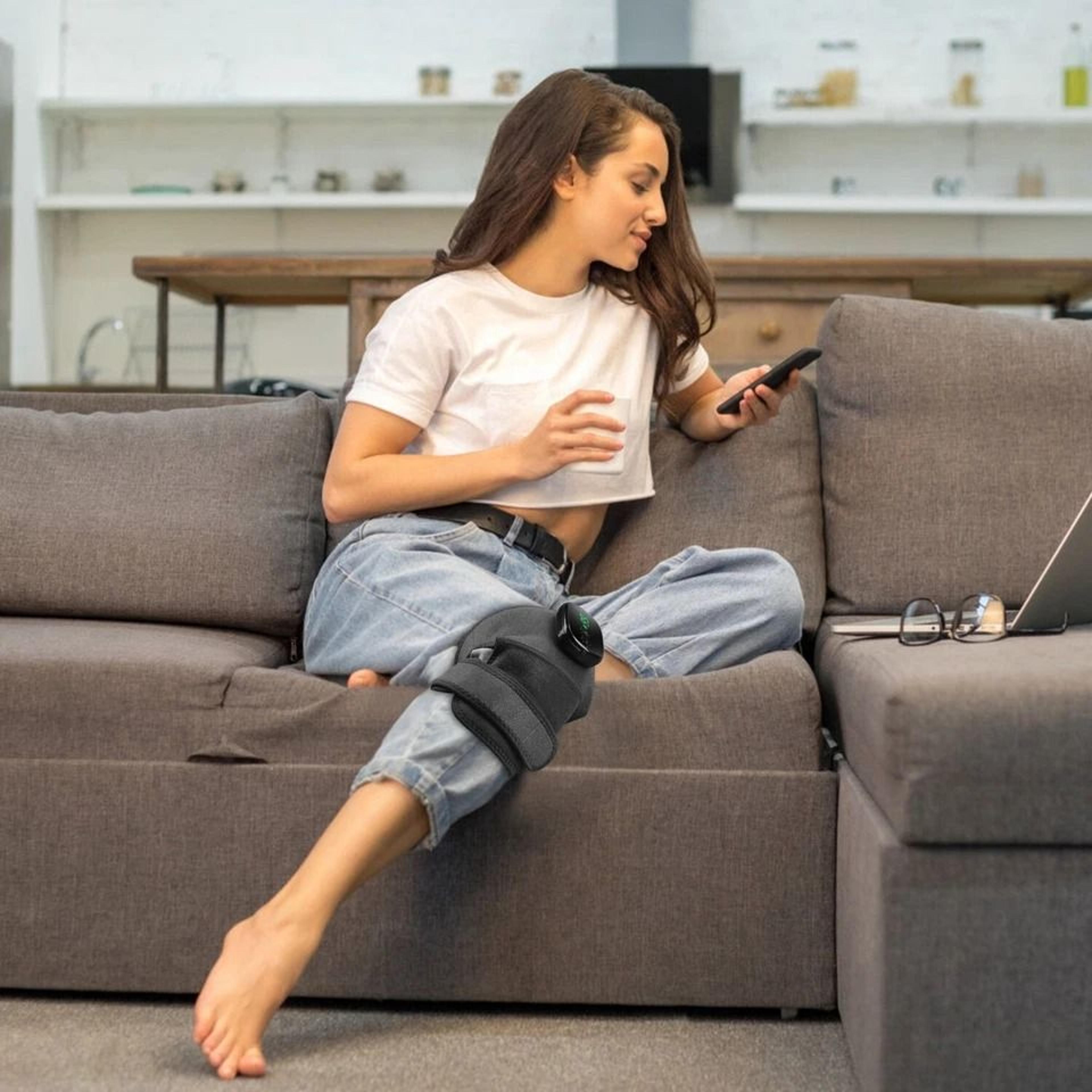 heated vibration massager wrap for knee, shoulder, elbow pain relief, levels heating